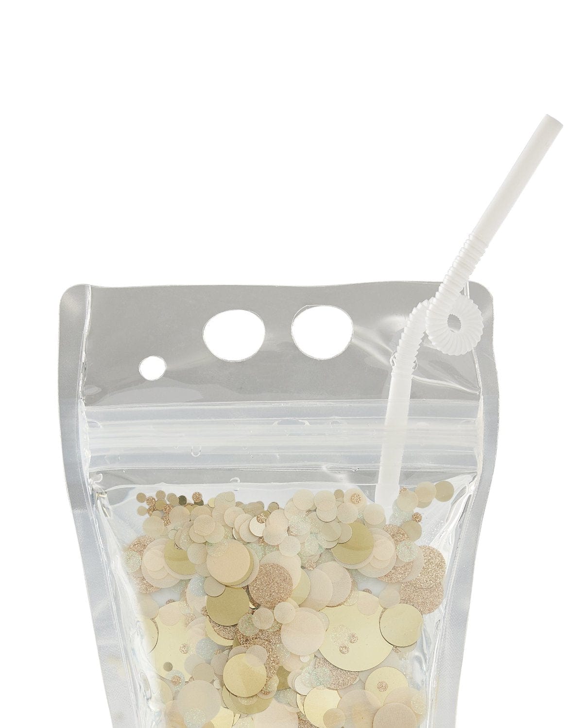 Gold Confetti Drink Pouch Set (set Of 8 Or 16)