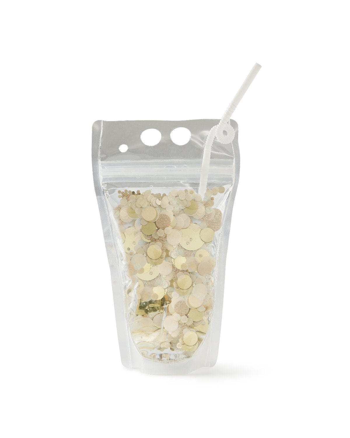 Gold Confetti Drink Pouch Set (set Of 8 Or 16)