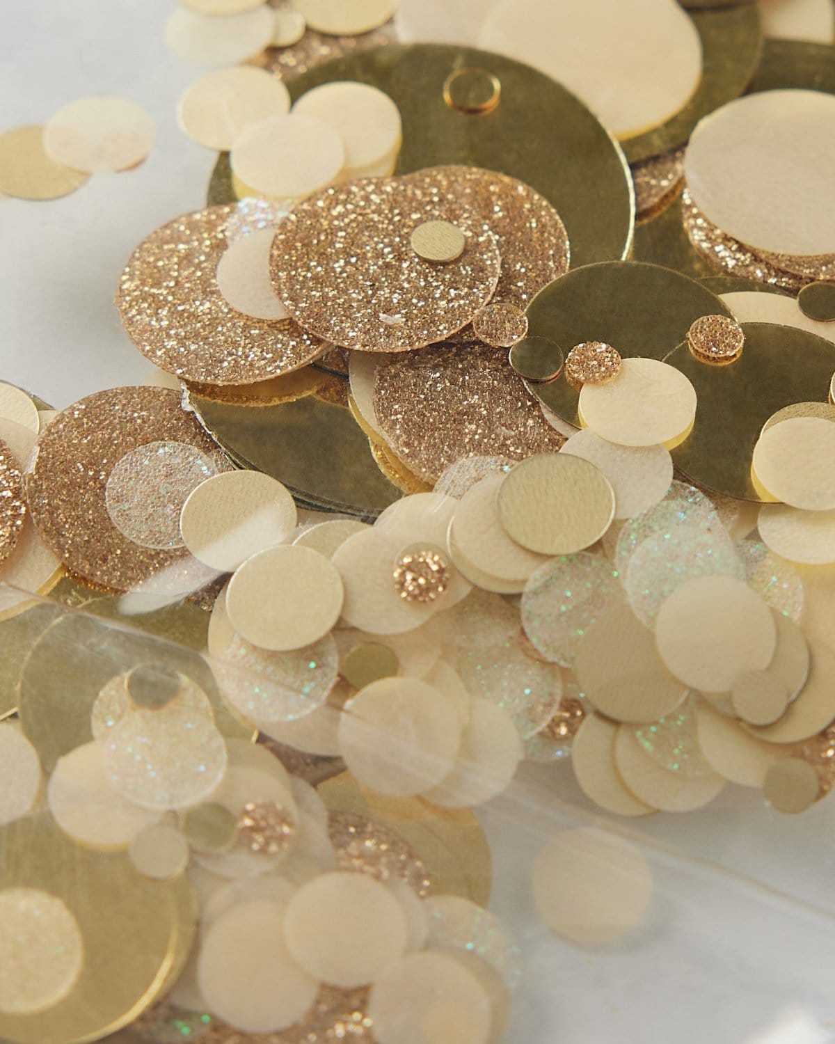 Gold Confetti Drink Pouch Set (set Of 8 Or 16)