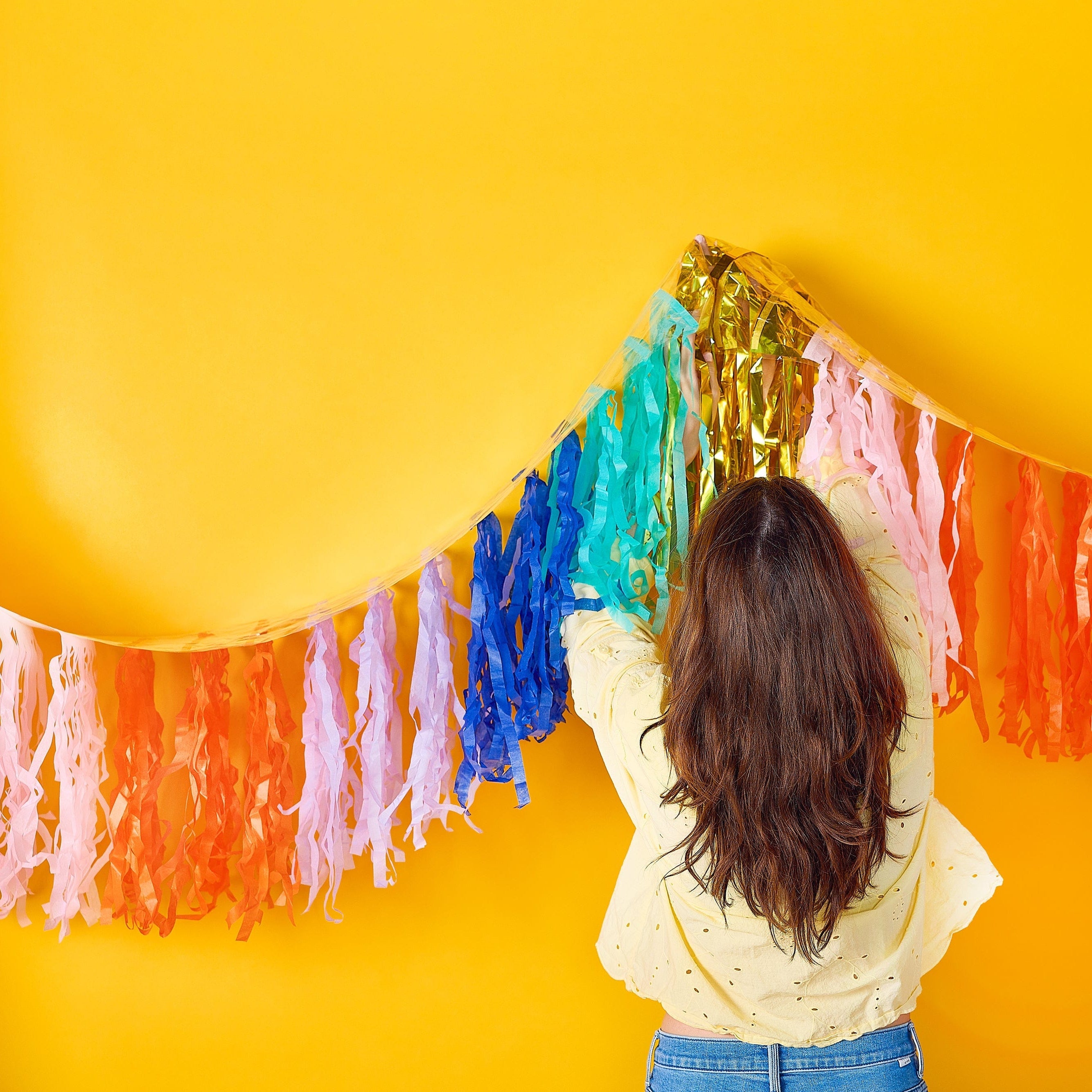 Multicolor Fringe Canopy Banners (set Of 2)