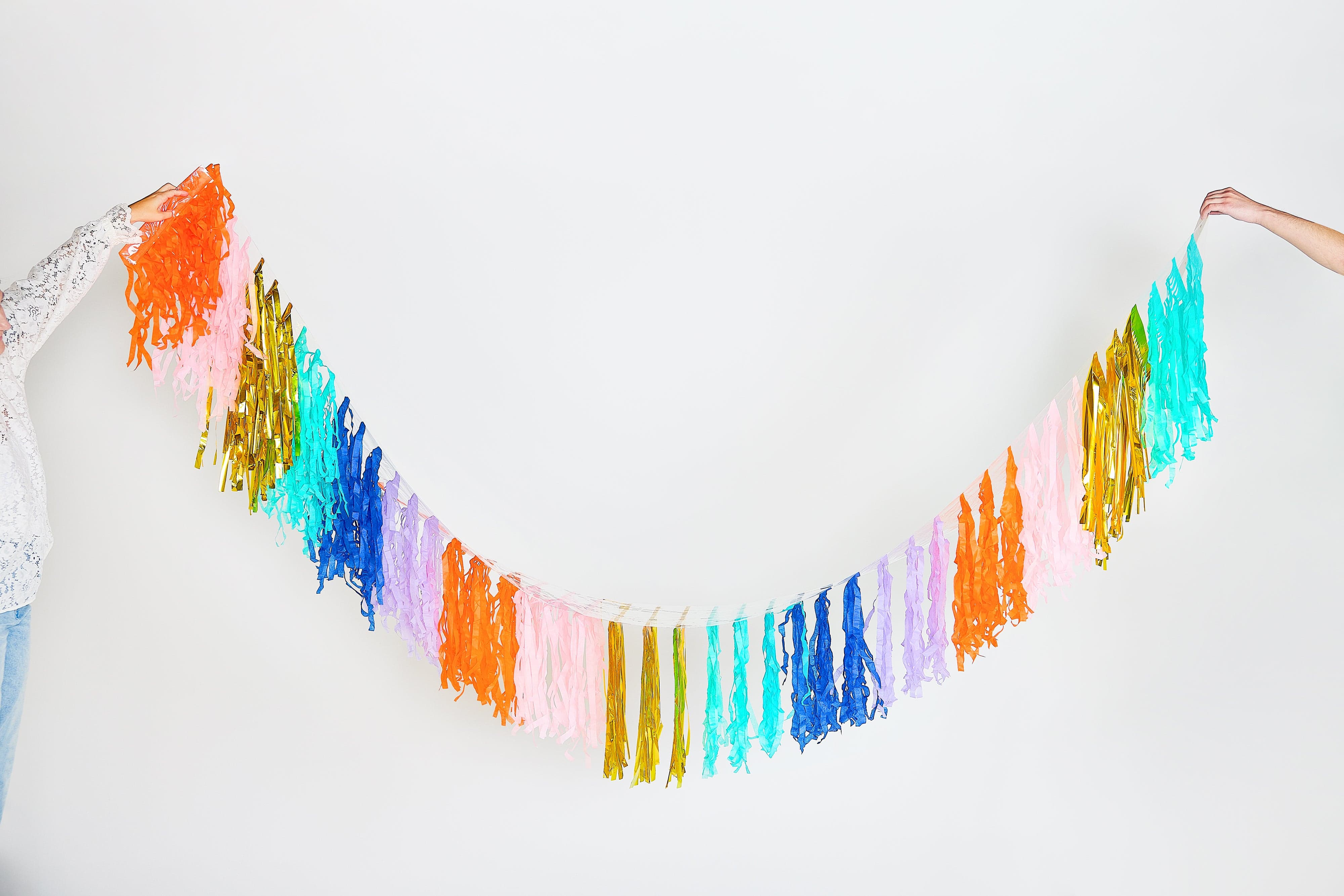Multicolor Fringe Canopy Banners (set Of 2)