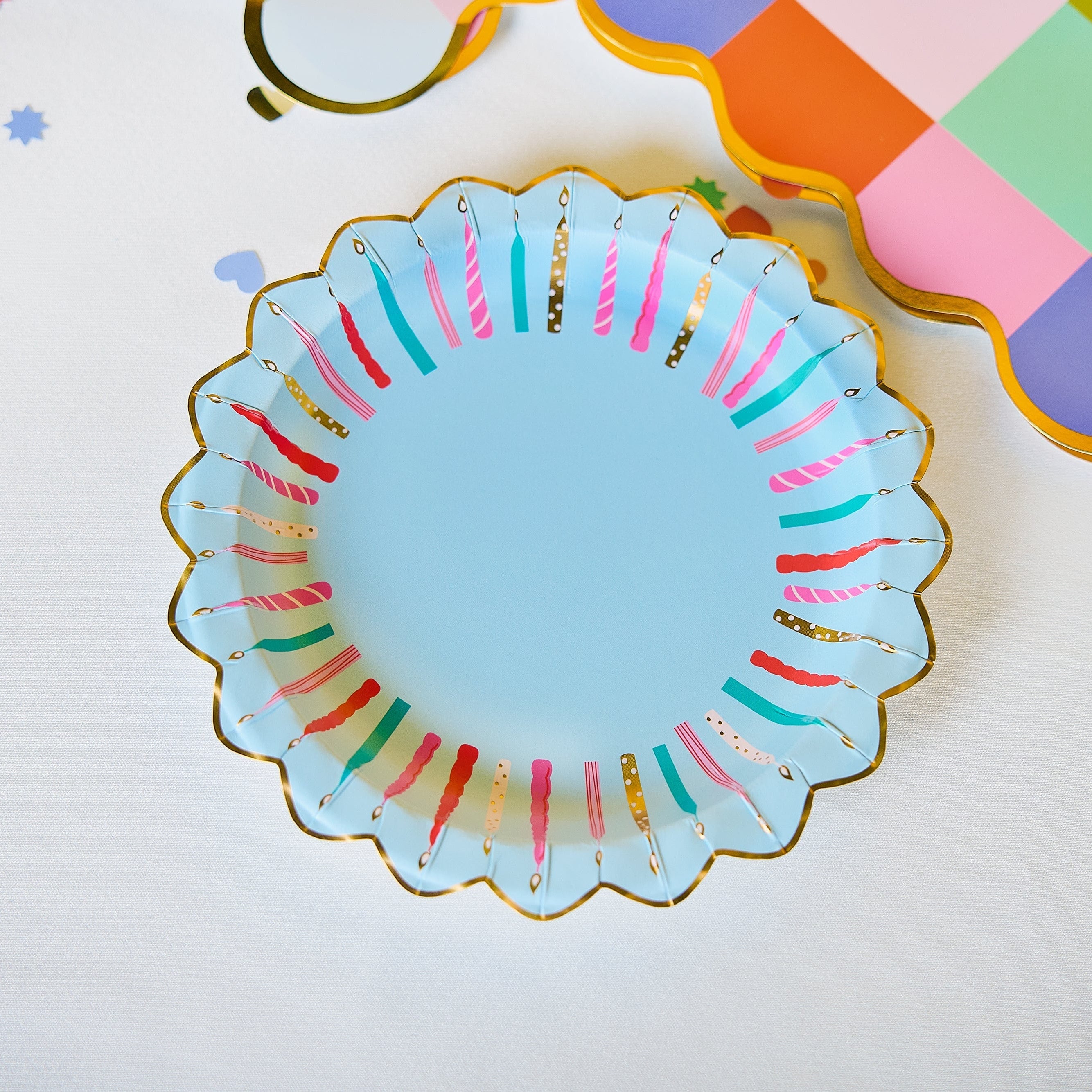 Birthday Candles Dessert Plates (10 Count)