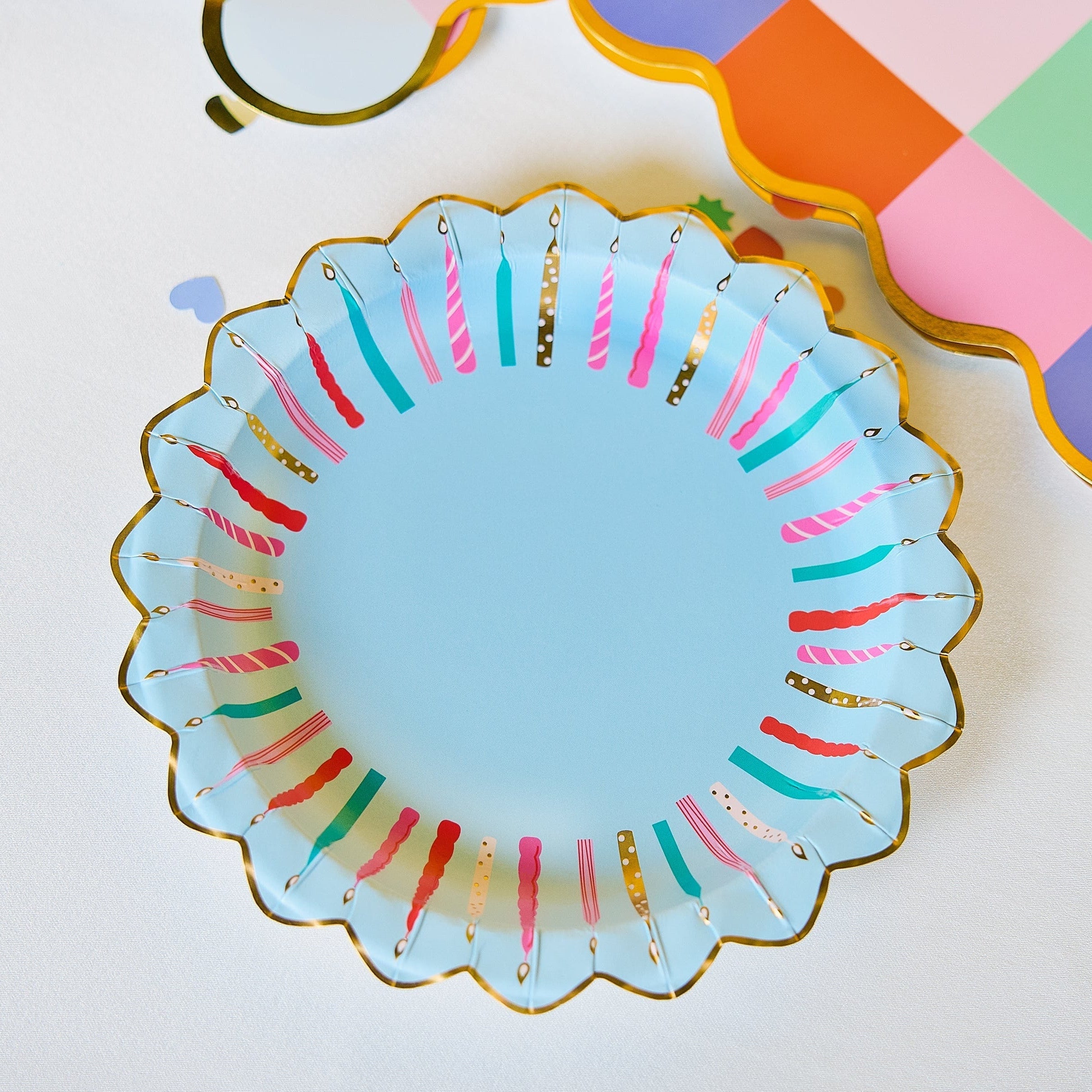 Birthday Candles Dessert Plates (10 Count)