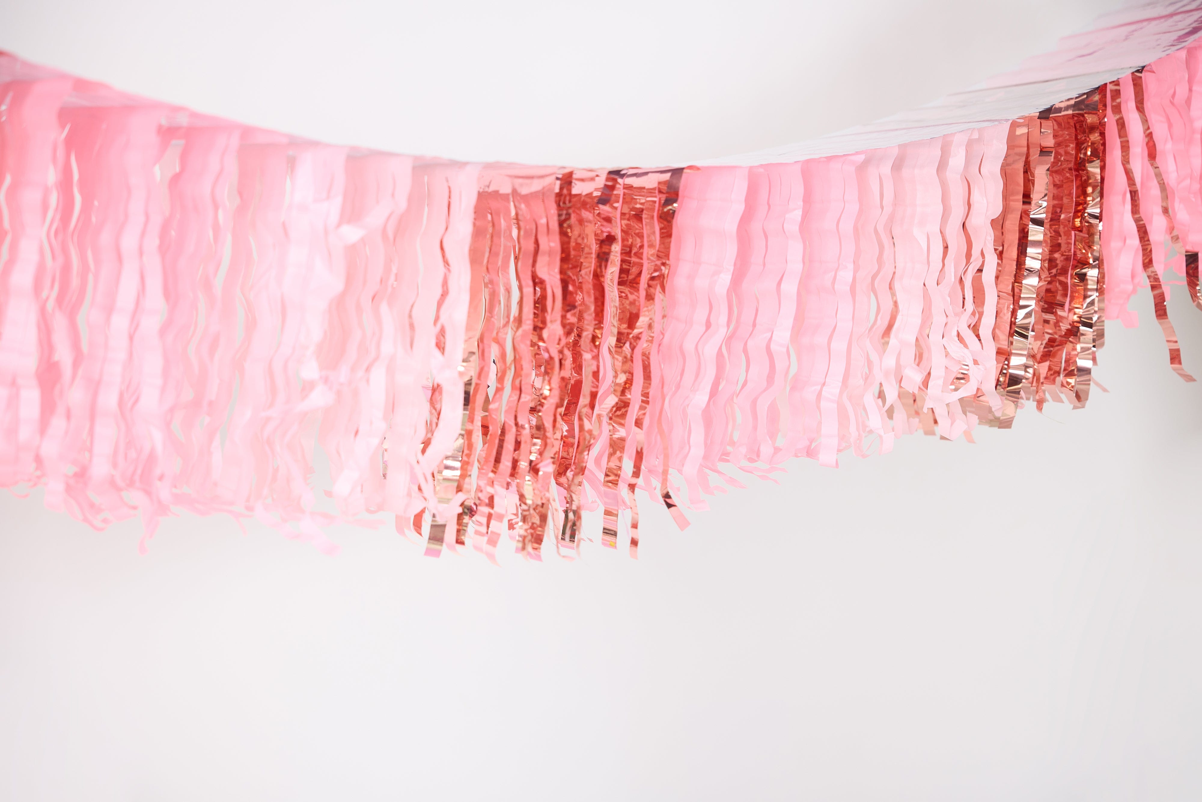 Pretty In Pink Fringe Canopy Banners (set Of 2)