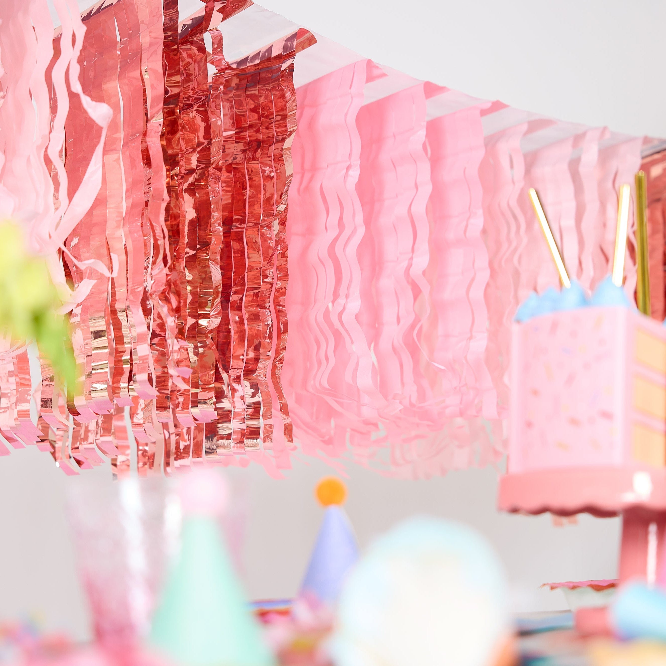 Pretty In Pink Fringe Canopy Banners (set Of 2)