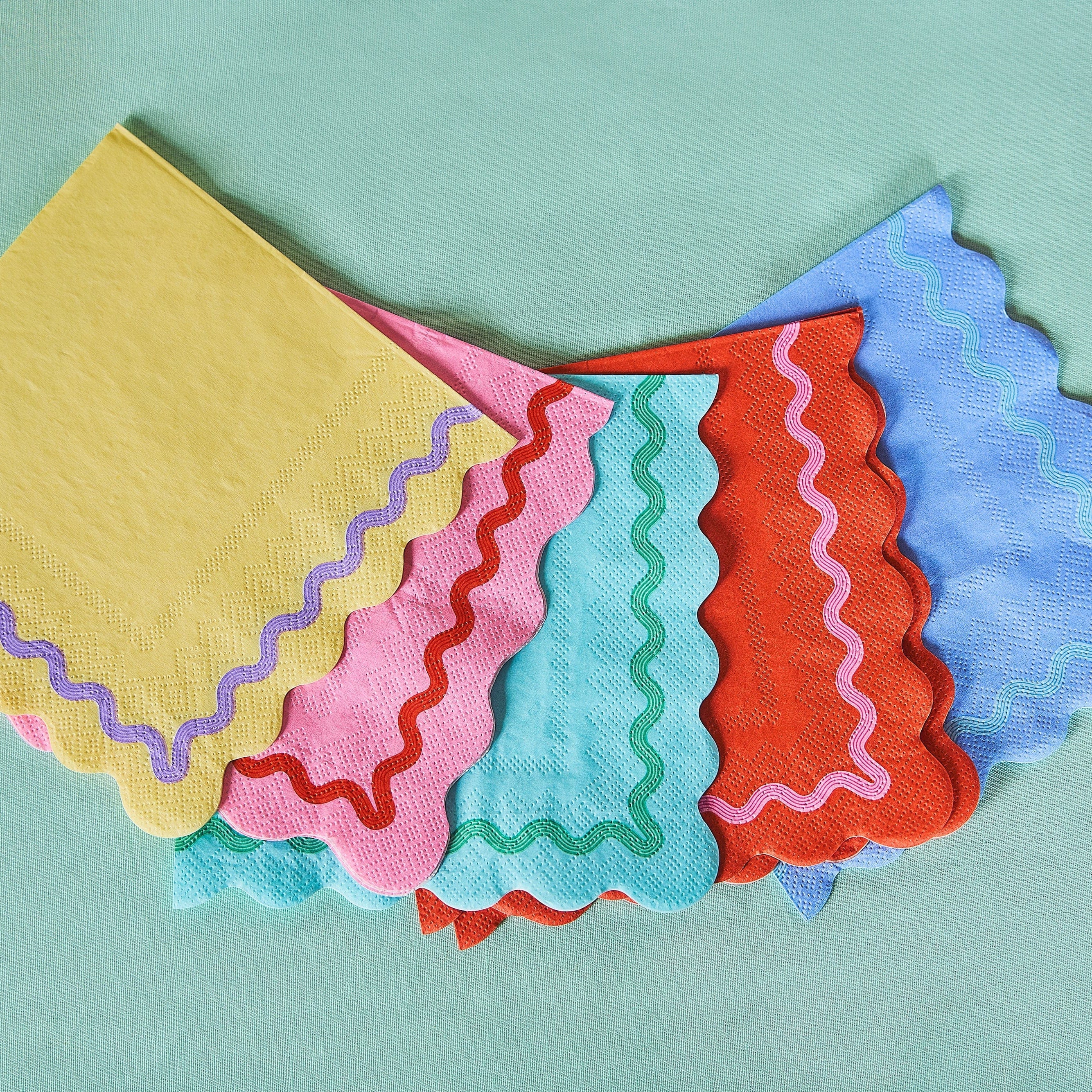 Rainbow Ric Rac Assorted Lunch Napkins (20 Count)