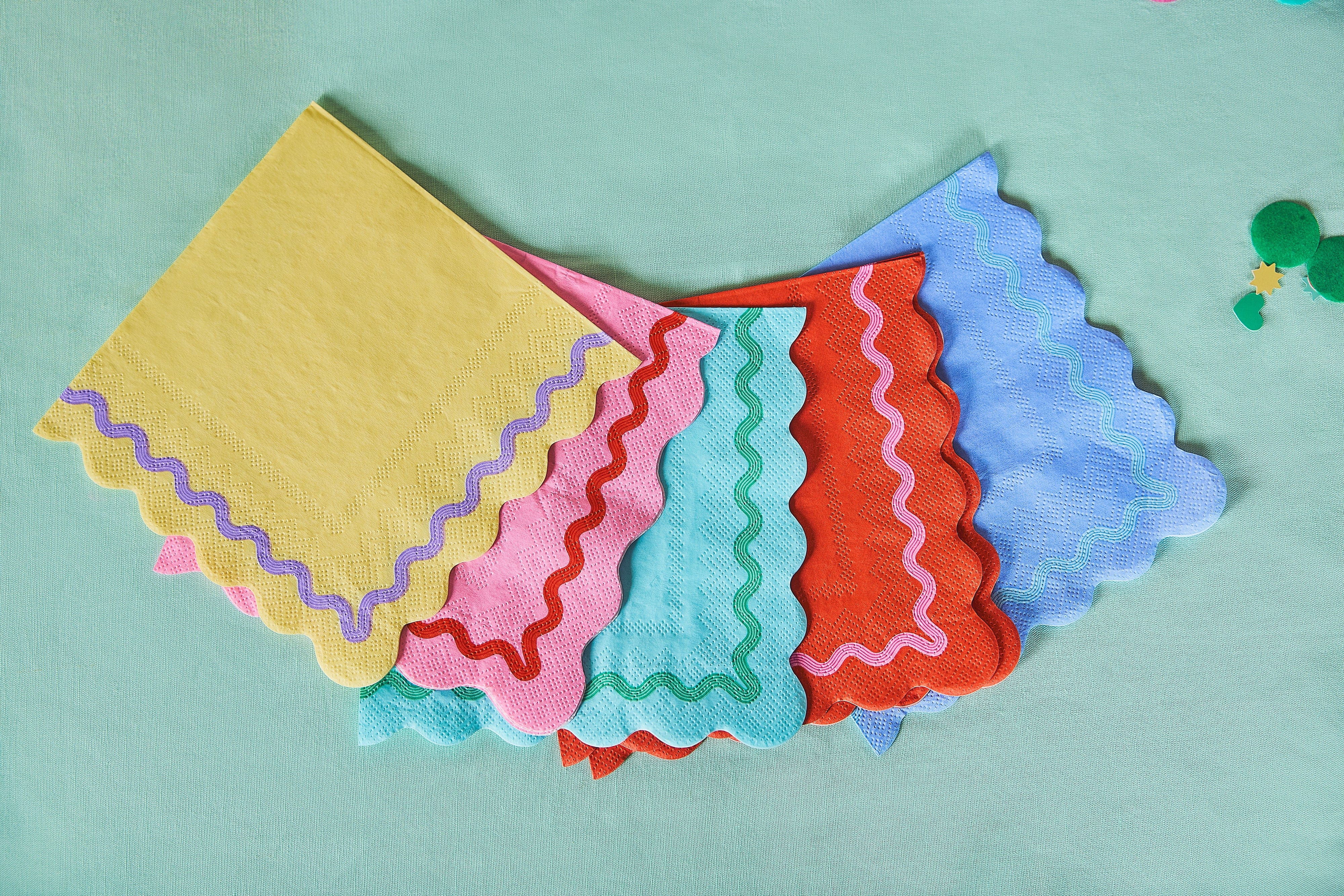 Rainbow Ric Rac Assorted Lunch Napkins (20 Count)