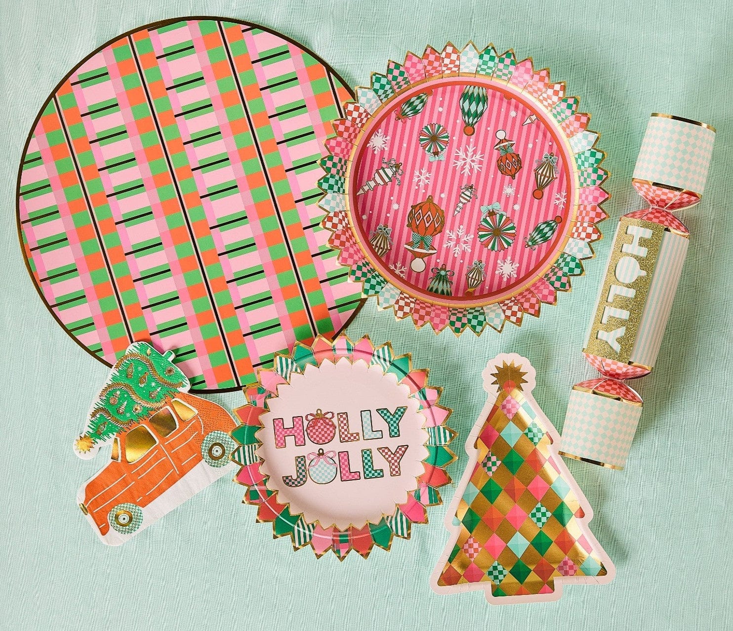 Christmas Plaid Holiday Placemats (10 Count)