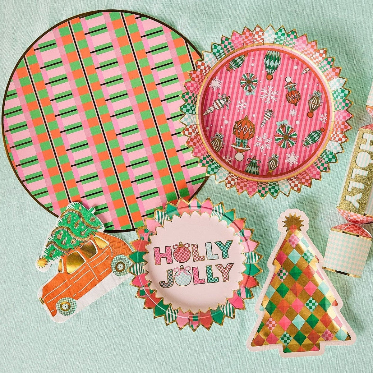 Christmas Plaid Holiday Placemats (10 Count)