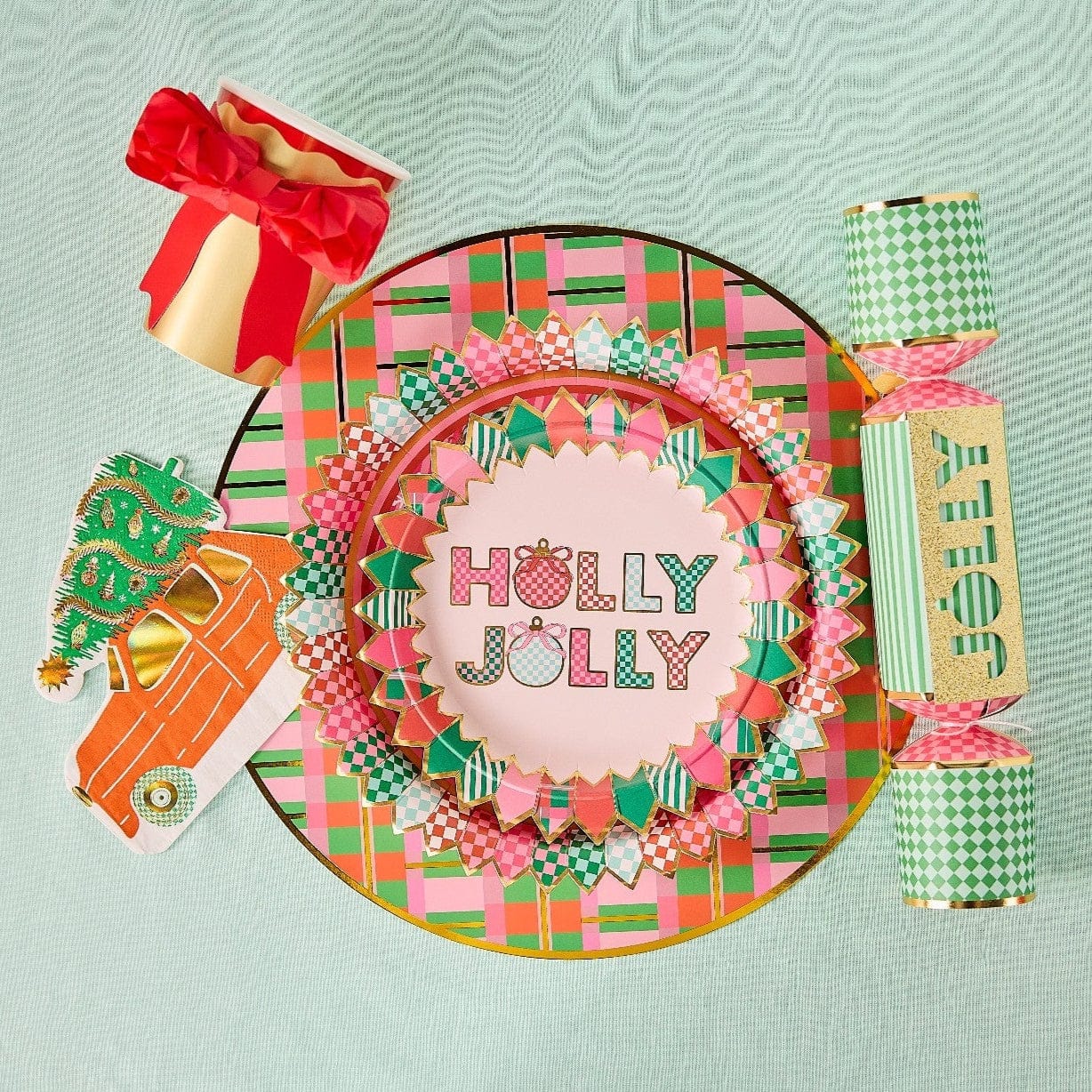 Christmas Plaid Holiday Placemats (10 Count)