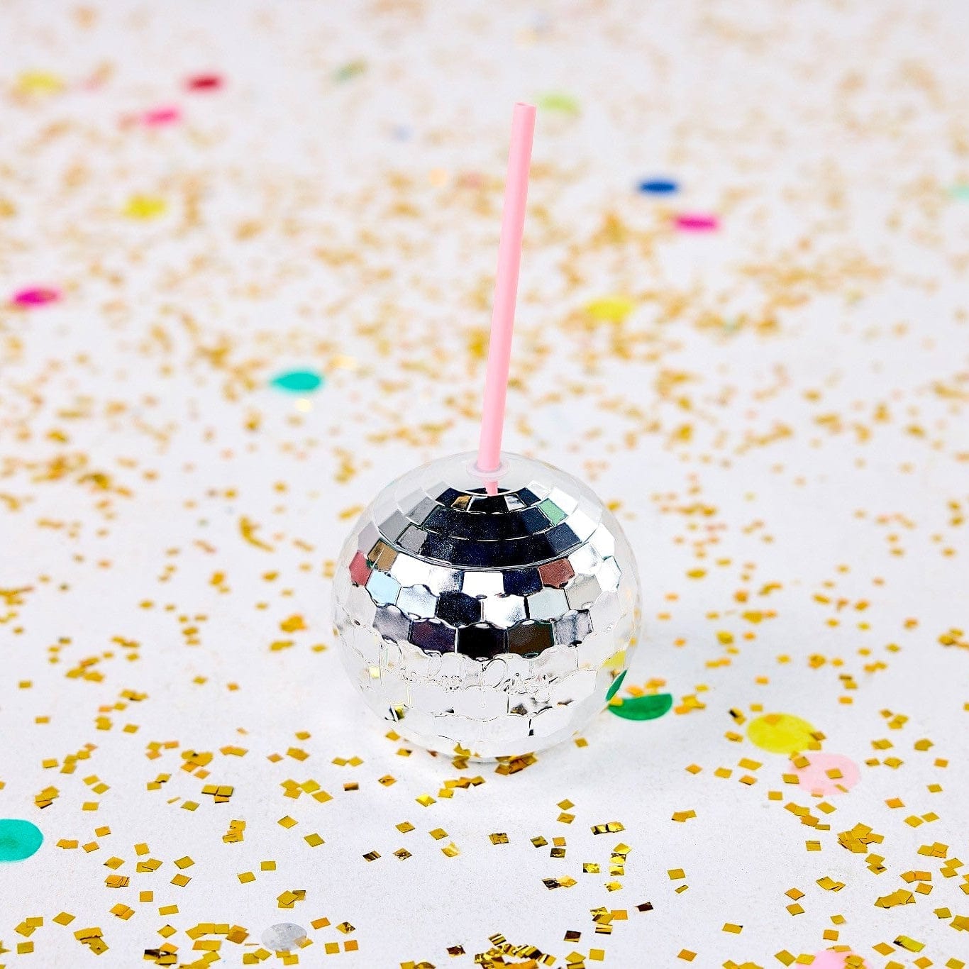 Disco Ball Sipper (silver Or Pink)