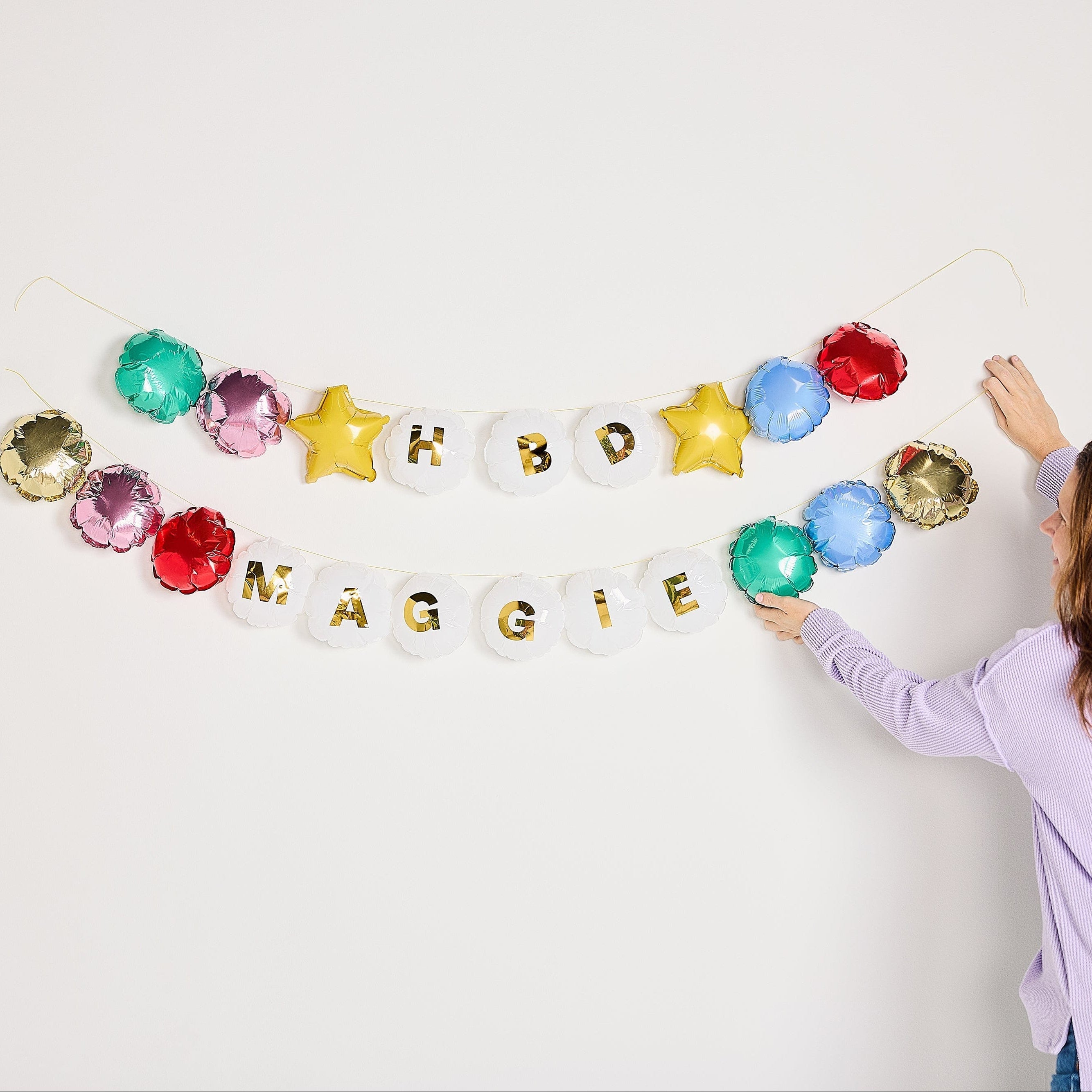 Beaded In Fun Customizable Balloon Garland Banner (60 Ct)
