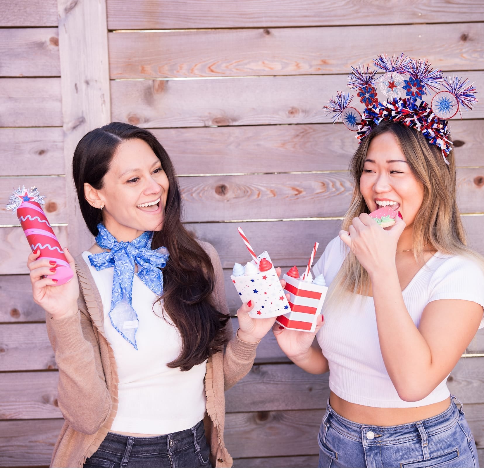 Stars & Sips Patriotic Cake Sippers (set Of 6)