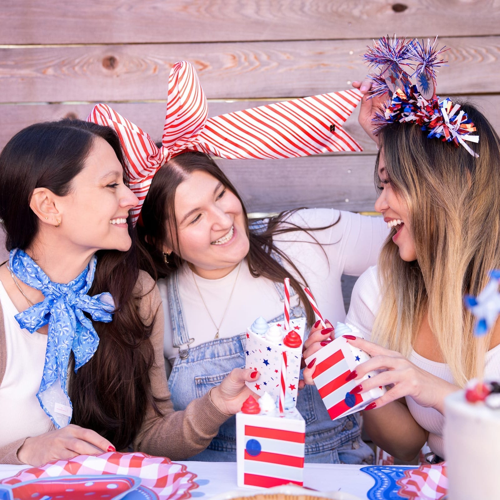 Stars & Sips Patriotic Cake Sippers (set Of 6)