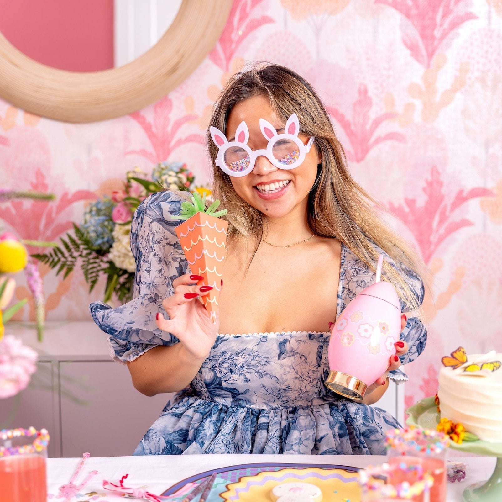 Hop-to-it Confetti Novelty Glasses (single Or Set Of 4)