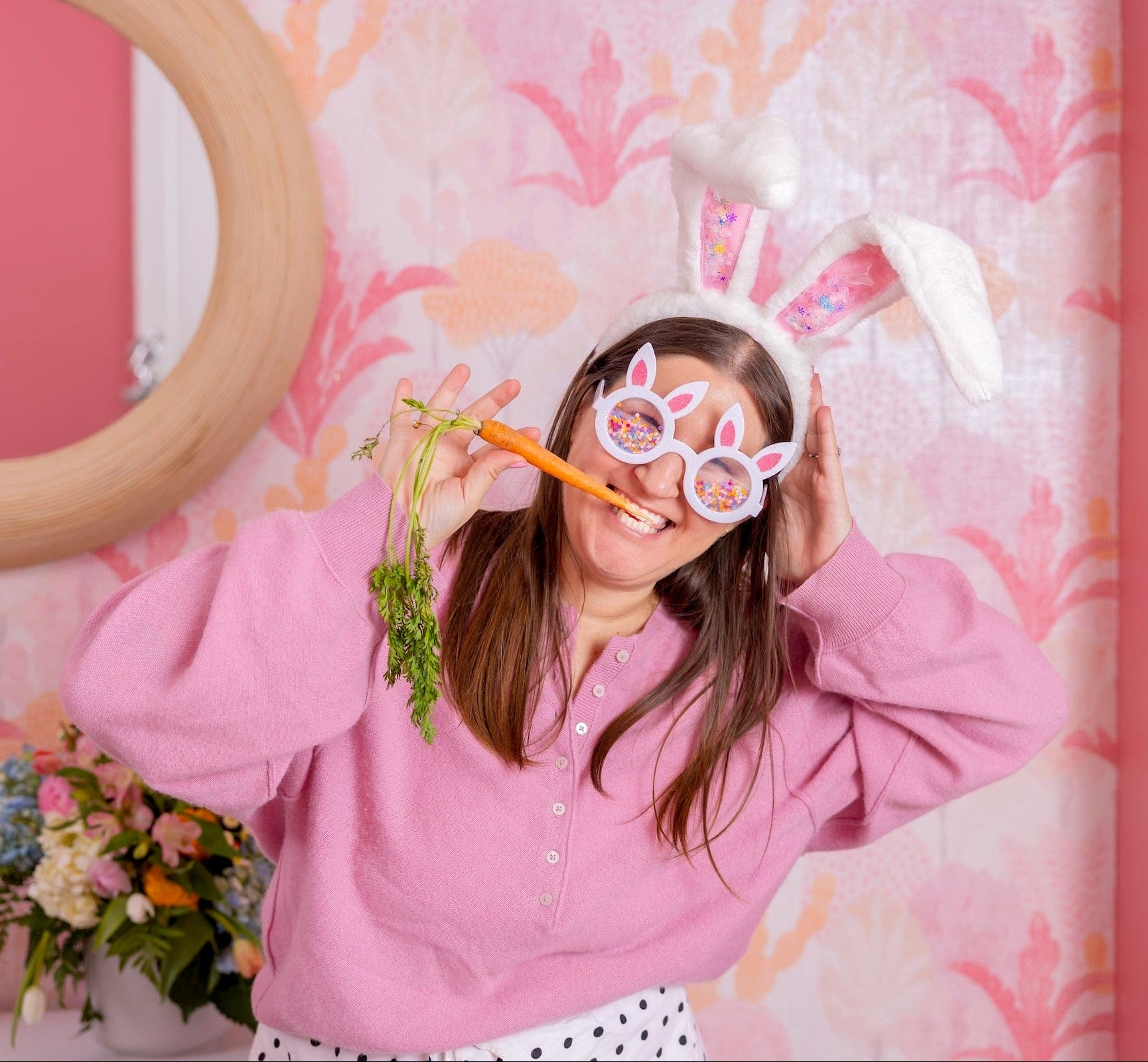 Too Cute To Hop Confetti Bunny Ears (single Or Set Of 4)