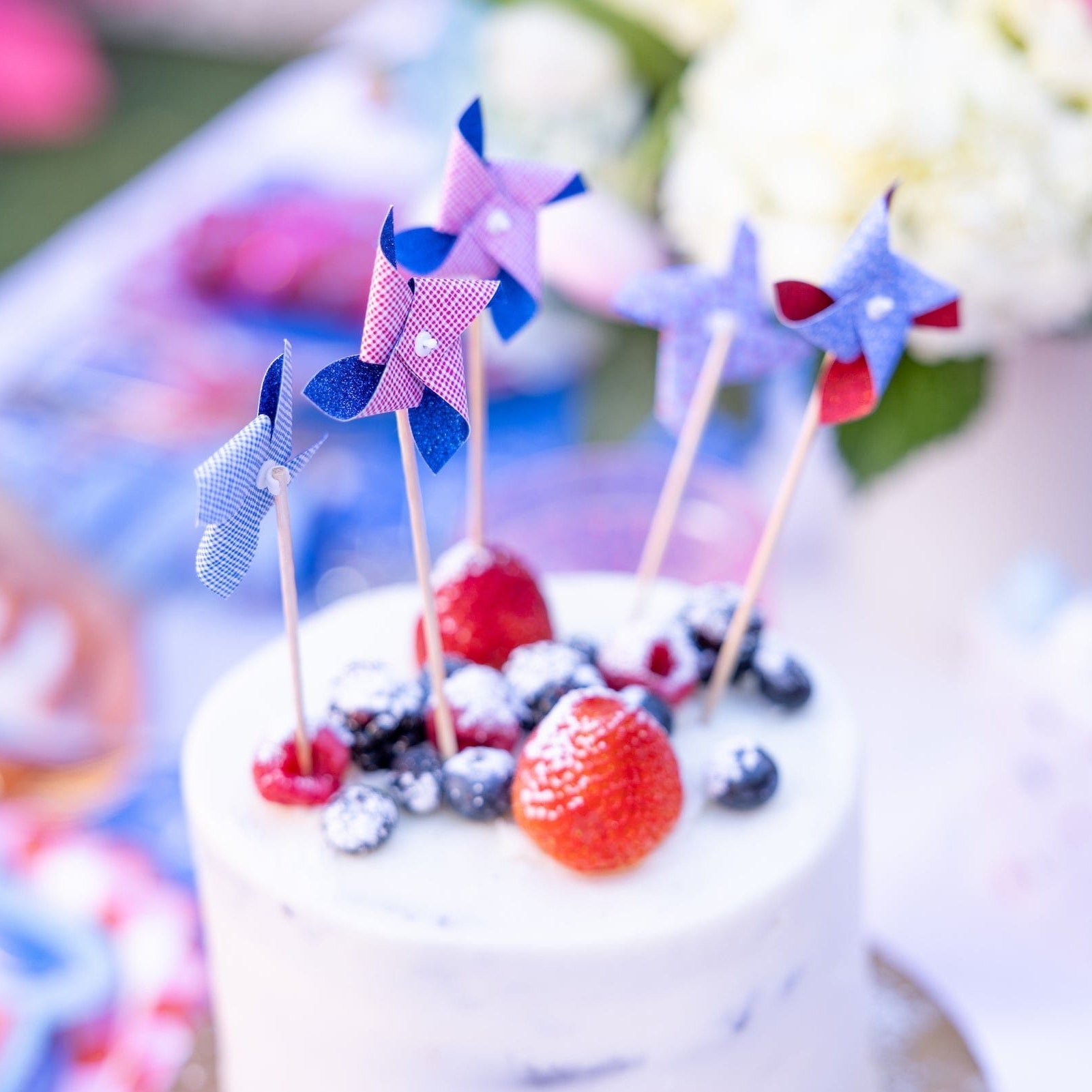 Mini Pinwheel Cake Toppers (8 Ct)