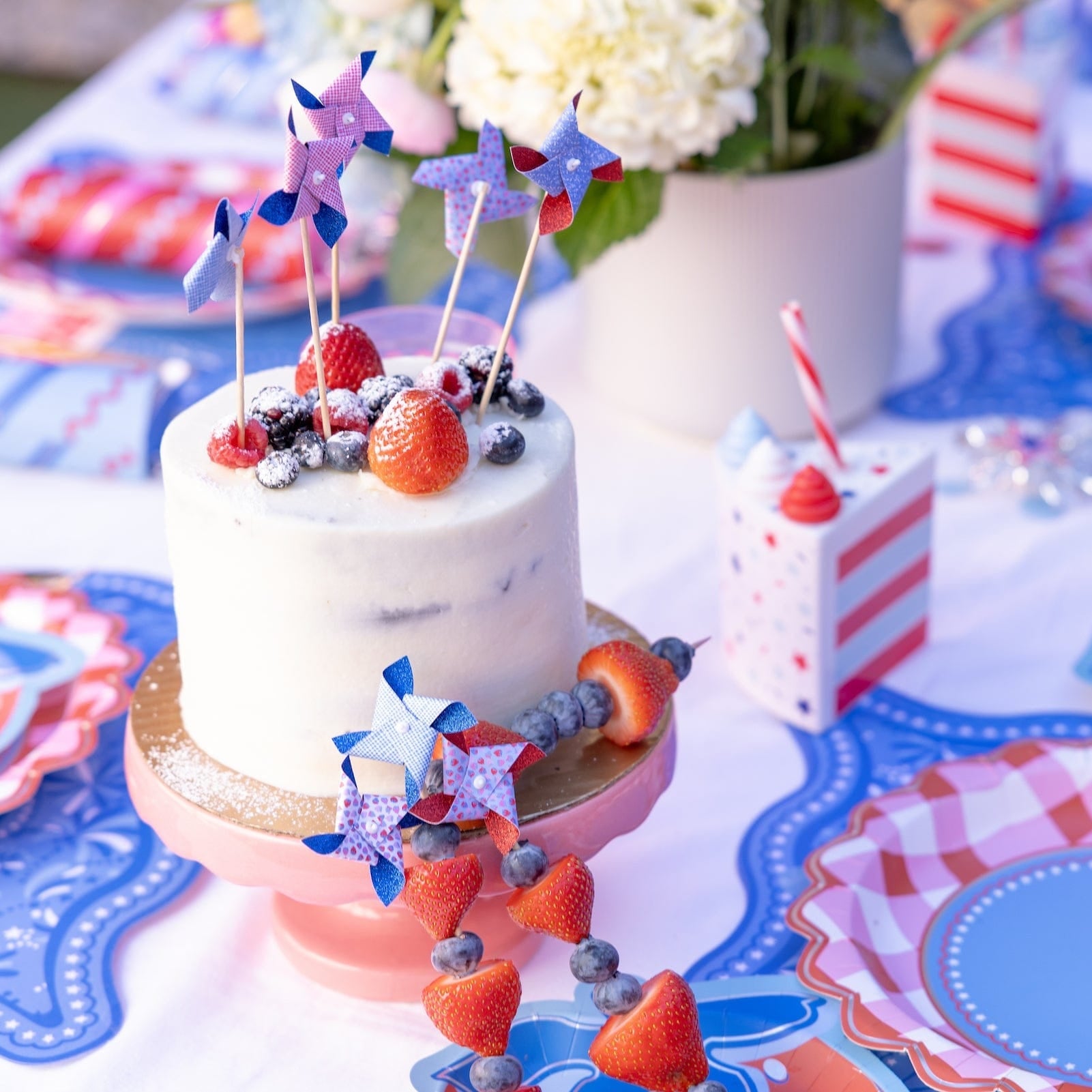 Mini Pinwheel Cake Toppers (8 Ct)