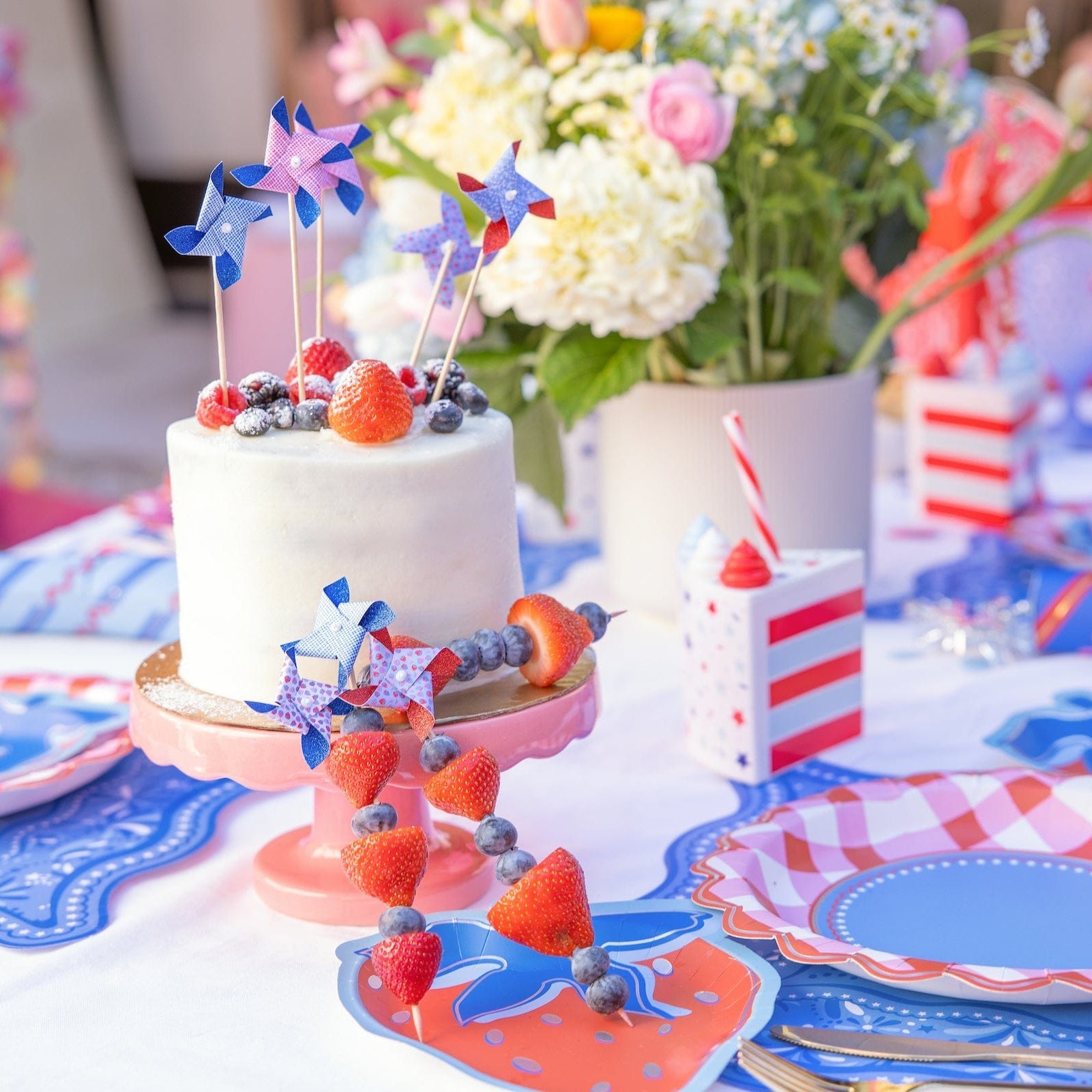 Mini Pinwheel Cake Toppers (8 Ct)
