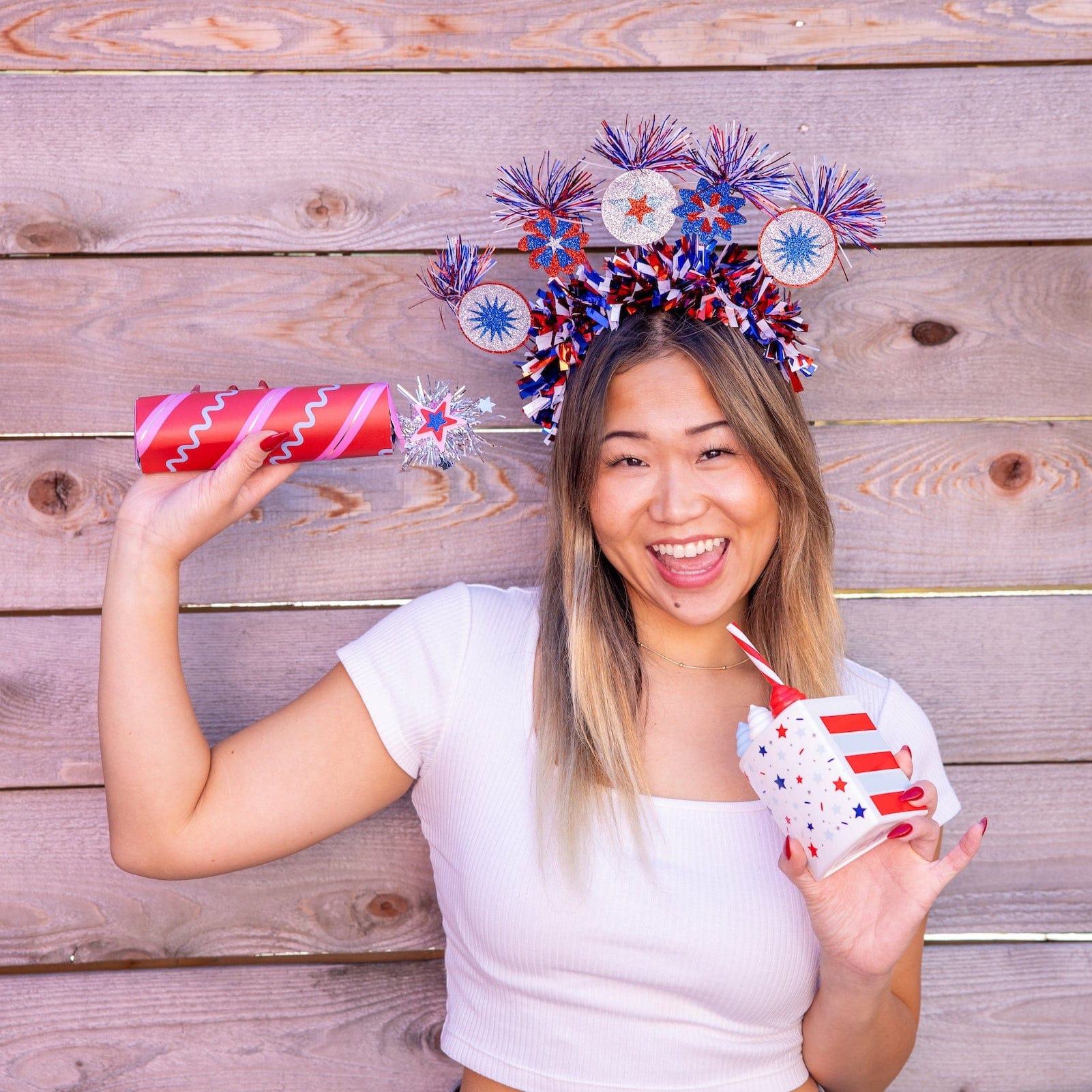 Star-spangled Sparkler Novelty Headband (single Or Set Of 4)