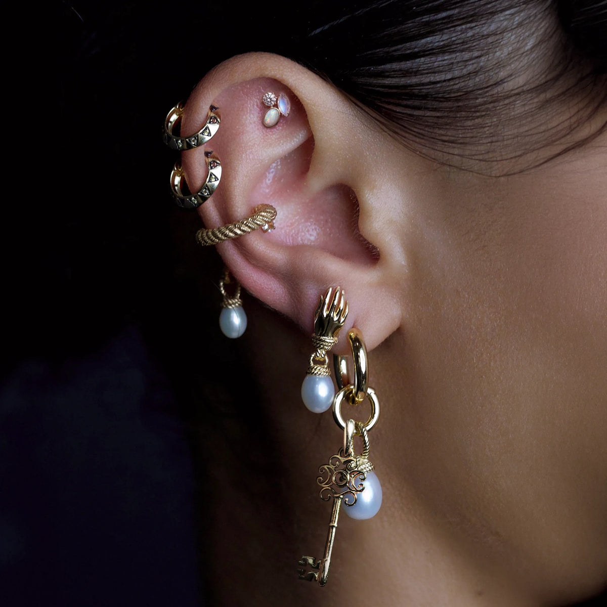 Hands Of Fate Pearl Studs