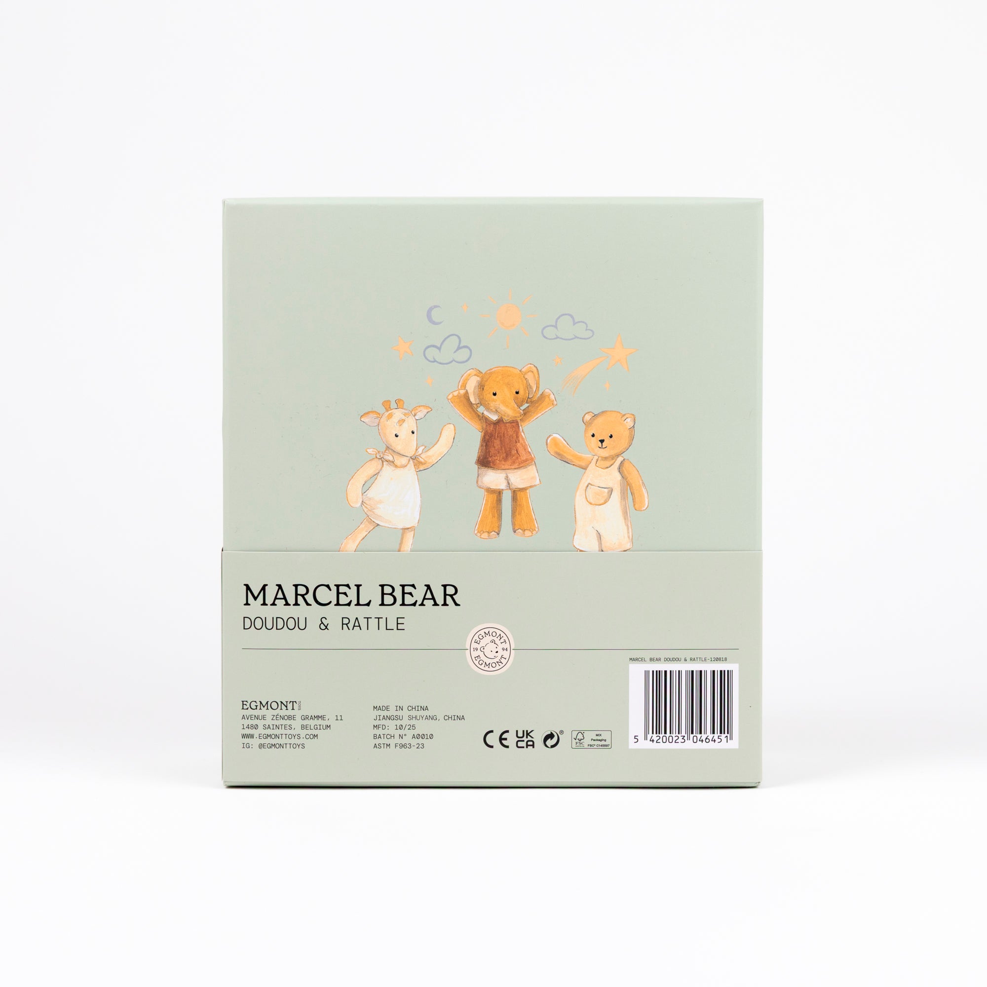 Marcel the Bear Doudou + Rattle Gift Set