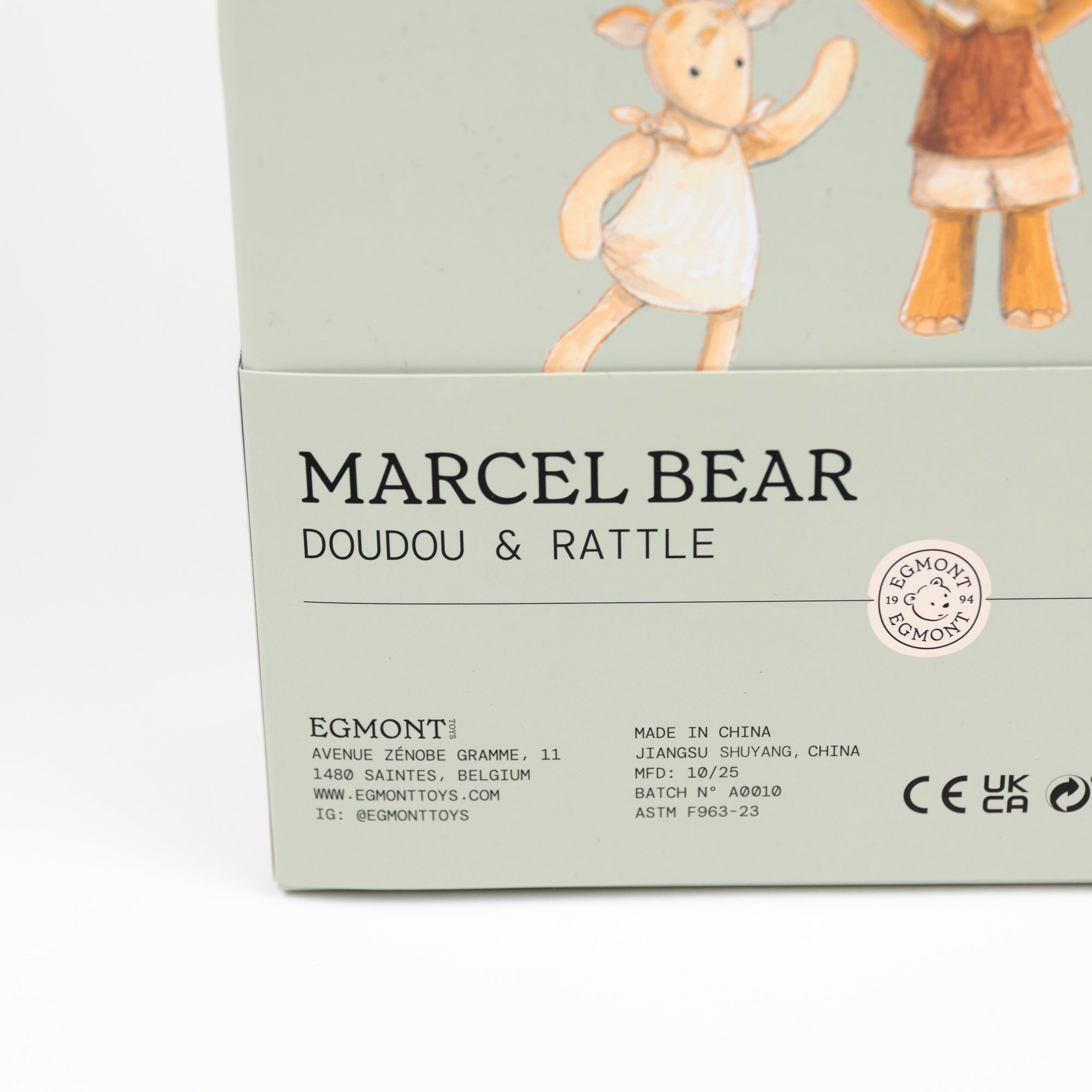 Marcel the Bear Doudou + Rattle Gift Set