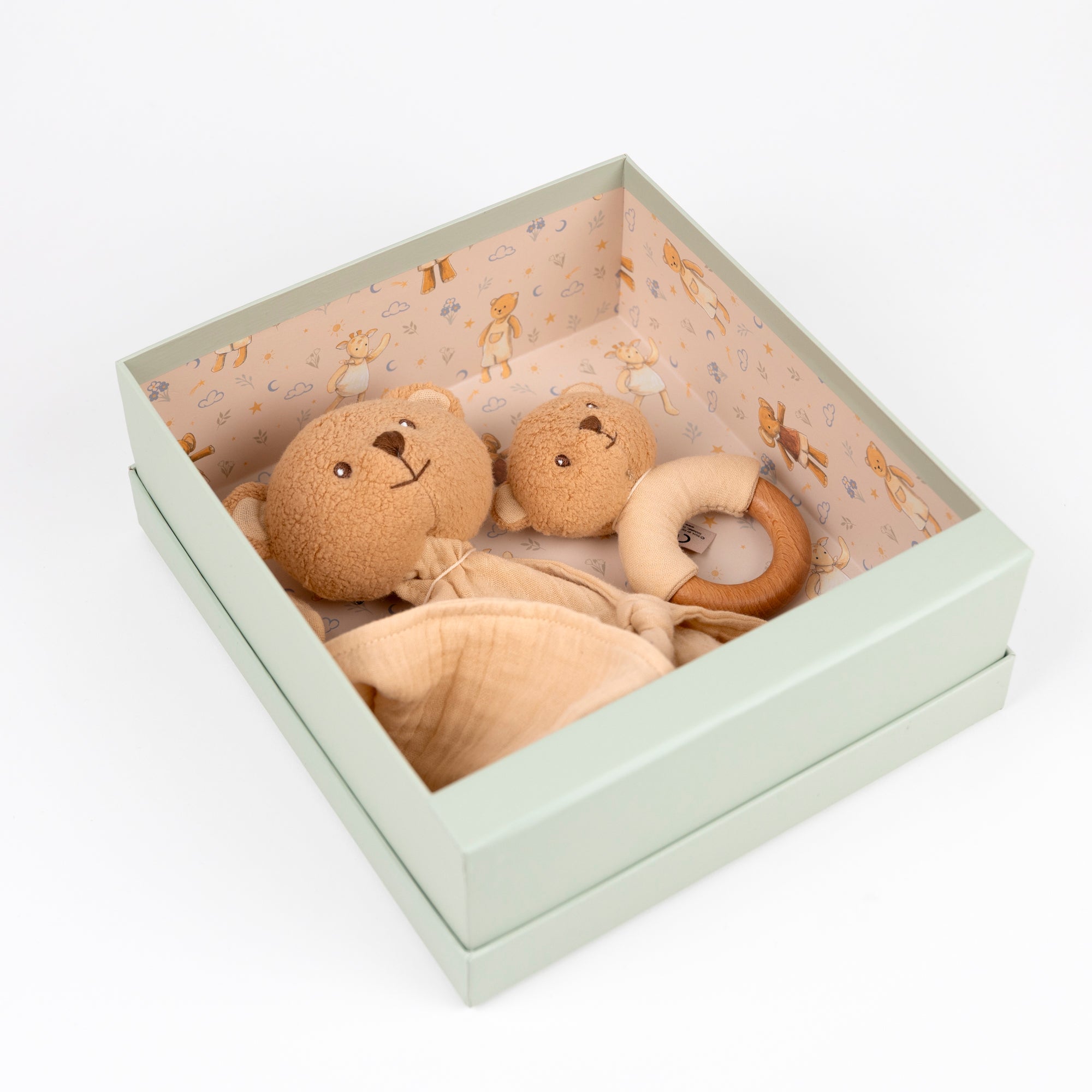Marcel the Bear Doudou + Rattle Gift Set