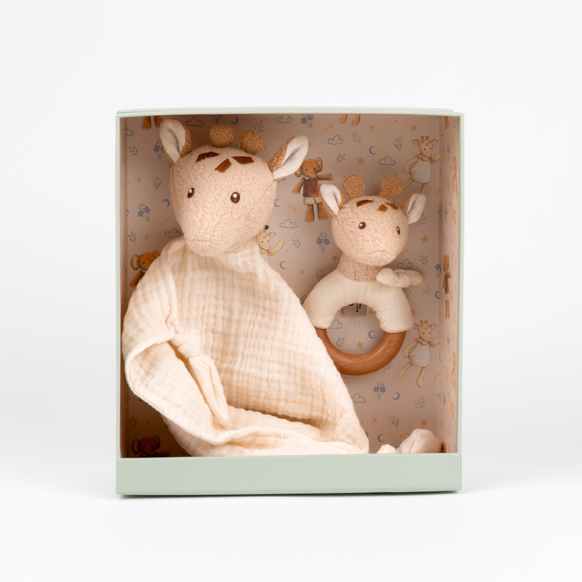 Leonie the Giraffe Doudou + Rattle Gift Set