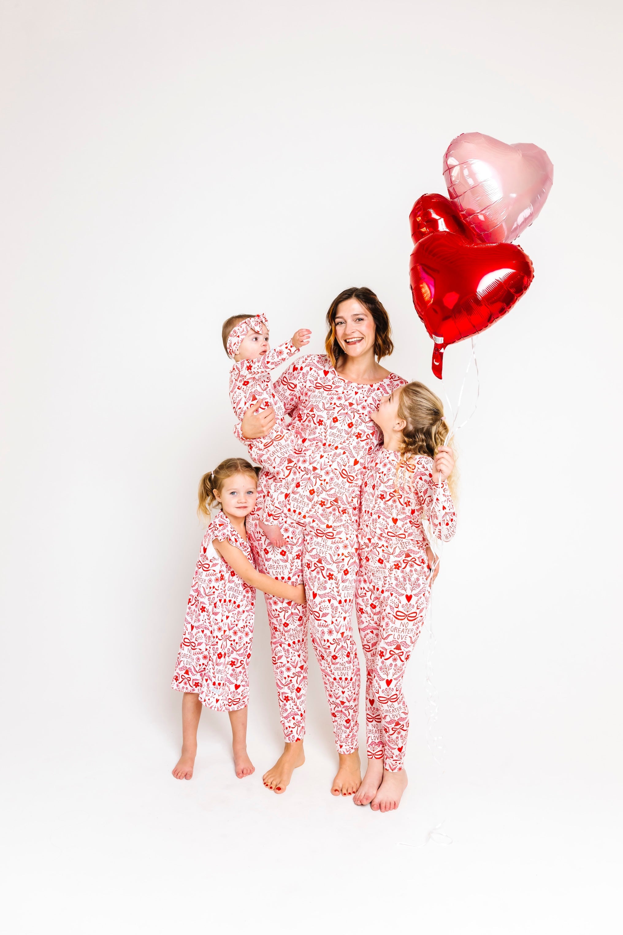 No Greater Love Pink Pj Long Sleeve Set Cotton