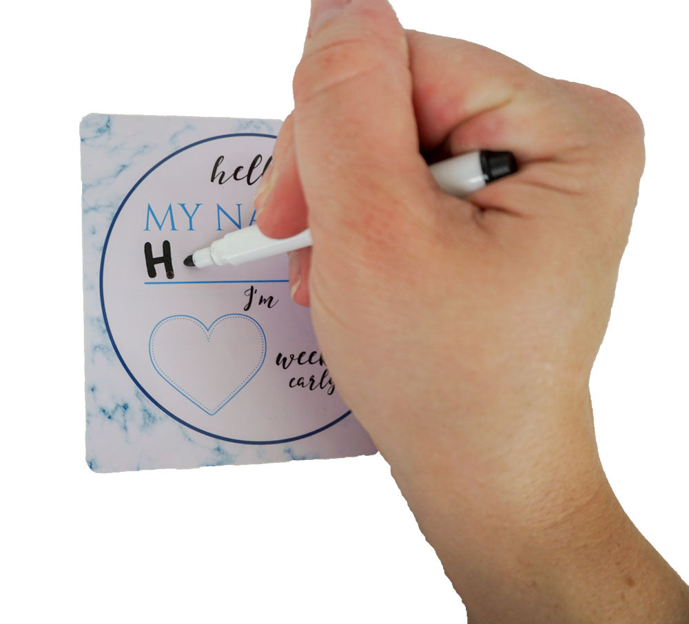 Boy Preemie  Nicu Milestone Cards In Plastic