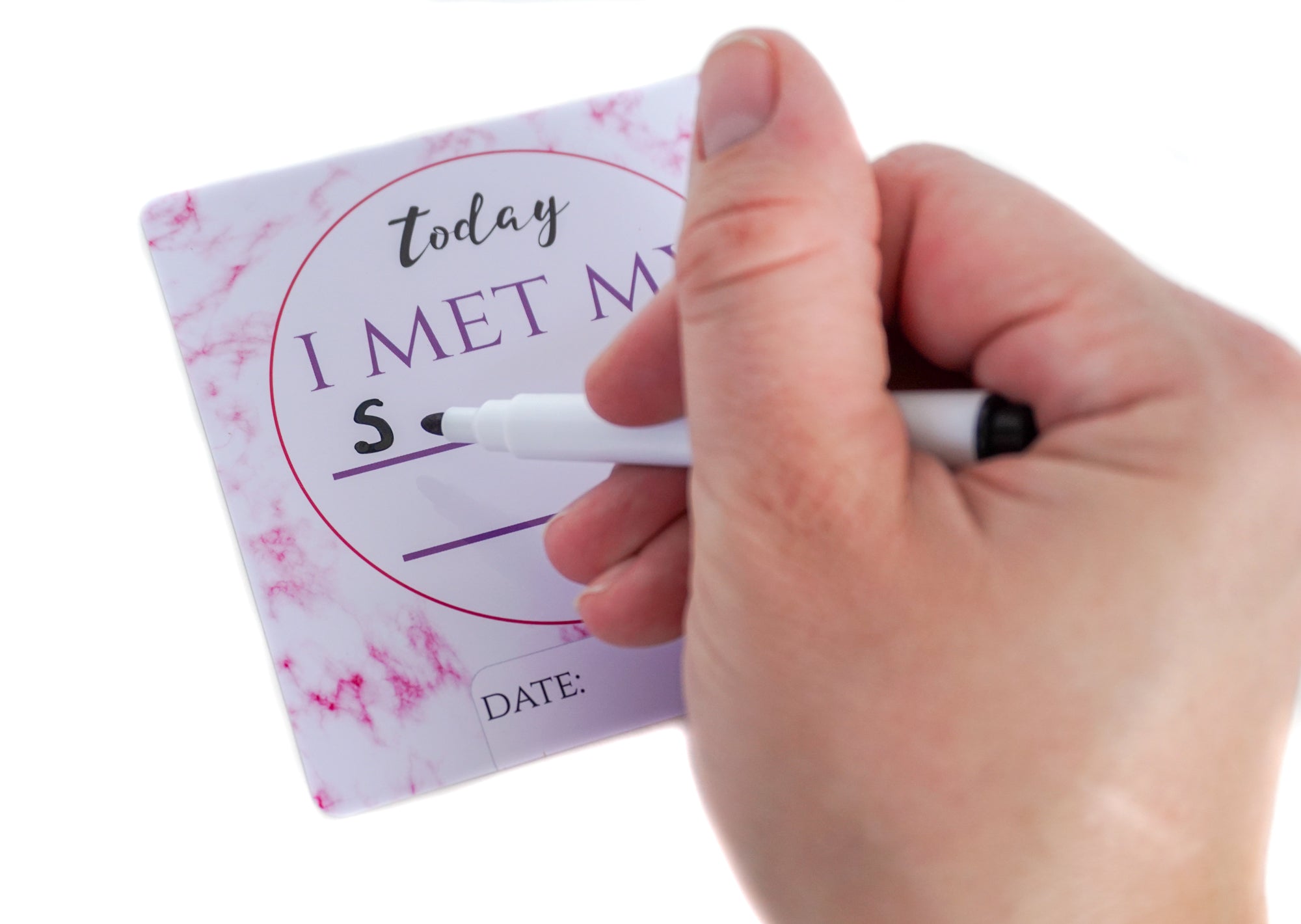 Girl Plastic Nicu Milestone Cards W/ Marker