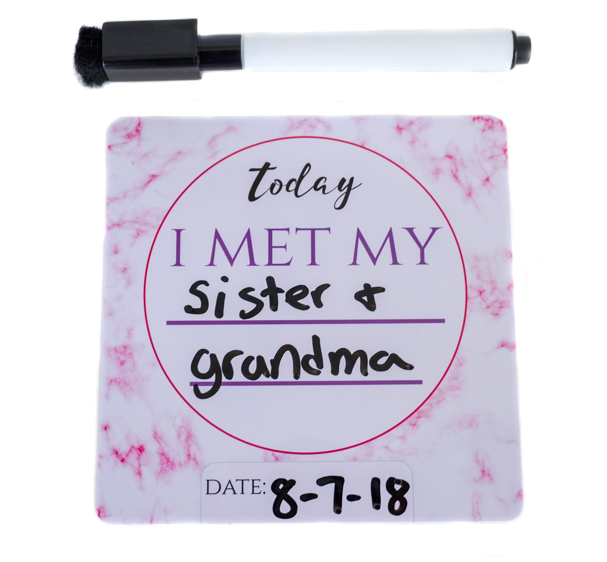 Girl Plastic Nicu Milestone Cards W/ Marker