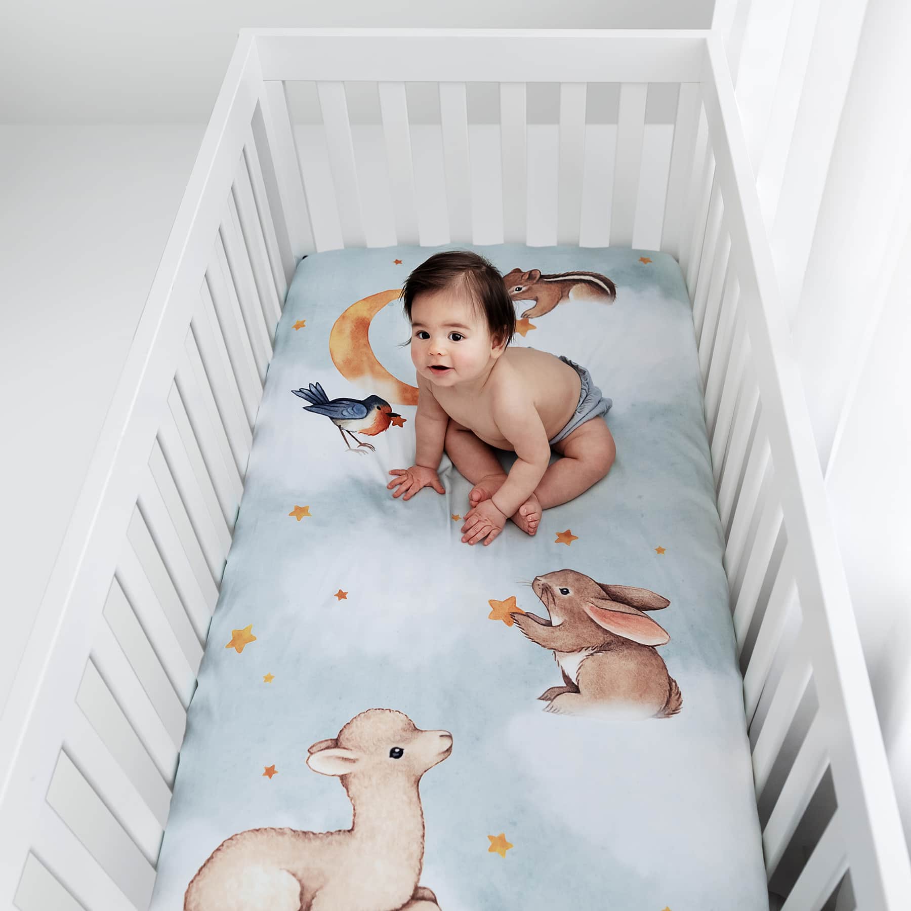 Crib Sheet And Swaddle Bundle - Goodnight Wonderland