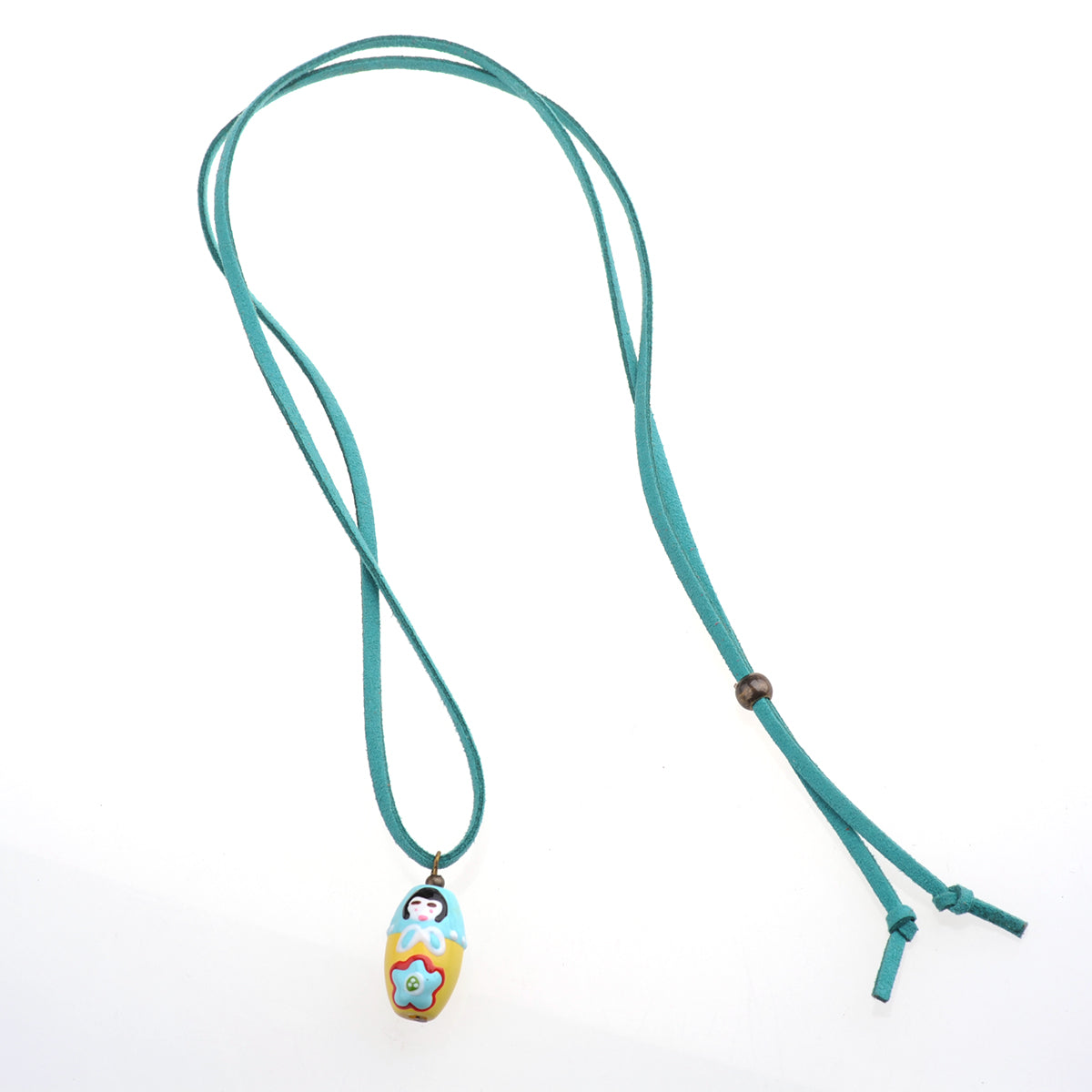 Pendant Baby Doll Charm Suede Necklace (girls Ages 3-10)