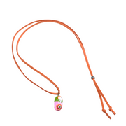 Pendant Baby Doll Charm Suede Necklace (girls Ages 3-10)