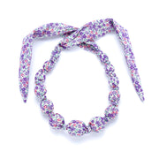 Little Girls Floral Beaded Fabric Necklace (3-8 Years, Toddlers)
