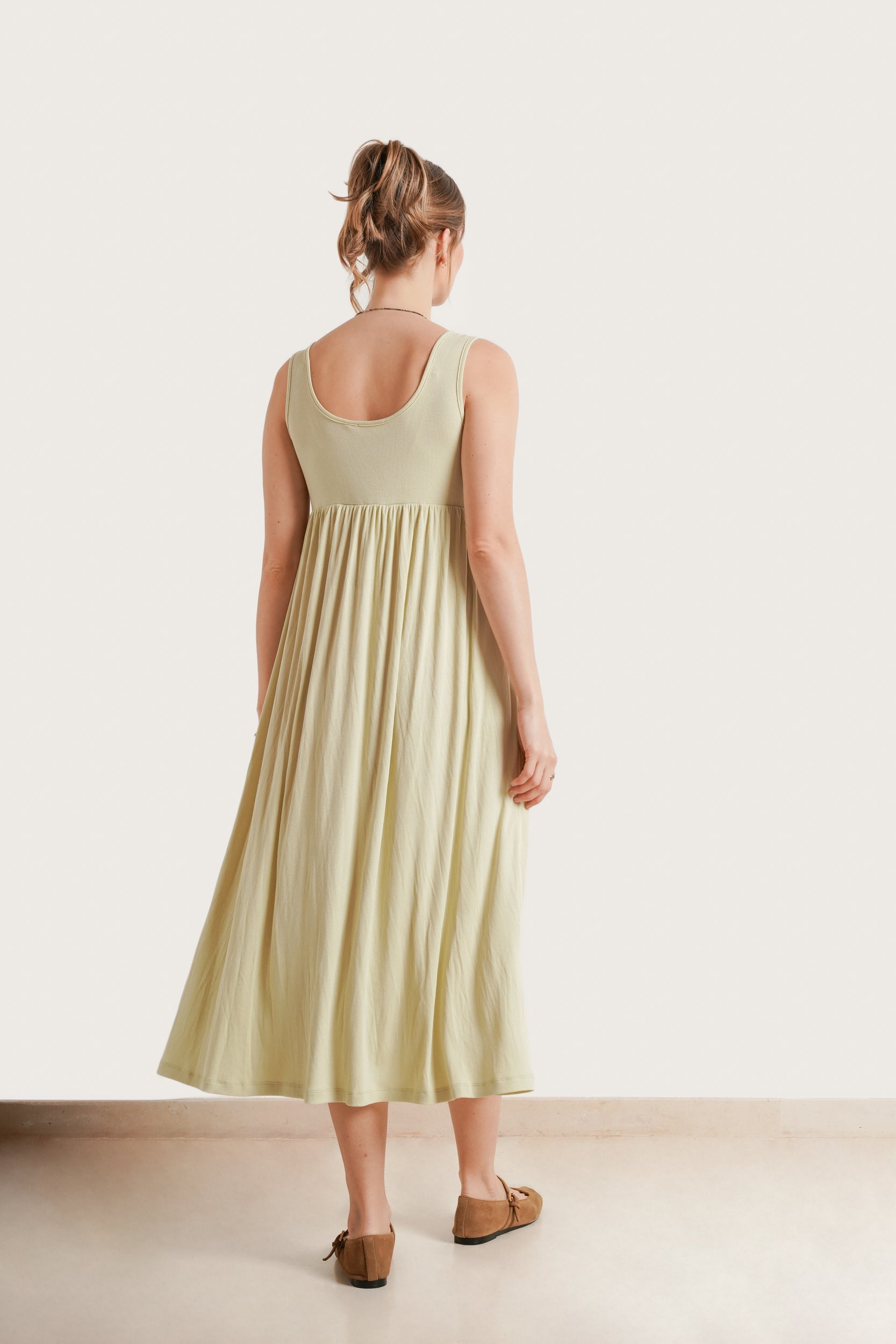 Ribbed Modal Henley Dress