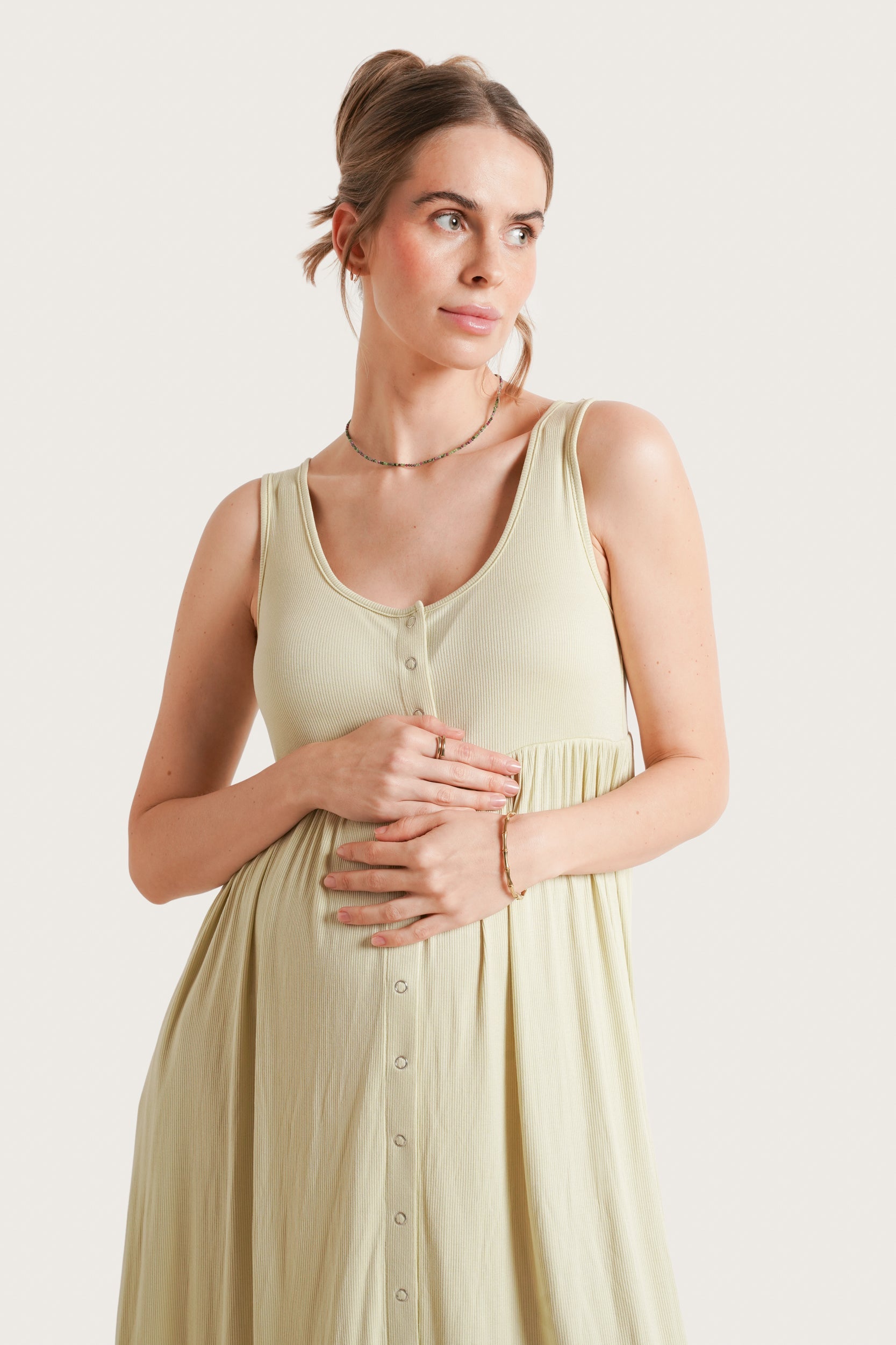 Ribbed Modal Henley Dress