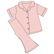 Nora Flamingos Bamboo Girls Luxe Lounge Set (pre-order)