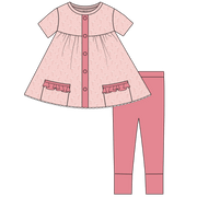 Nora Flamingos Short Sleeve Tunic + Legging Set (pre-order)