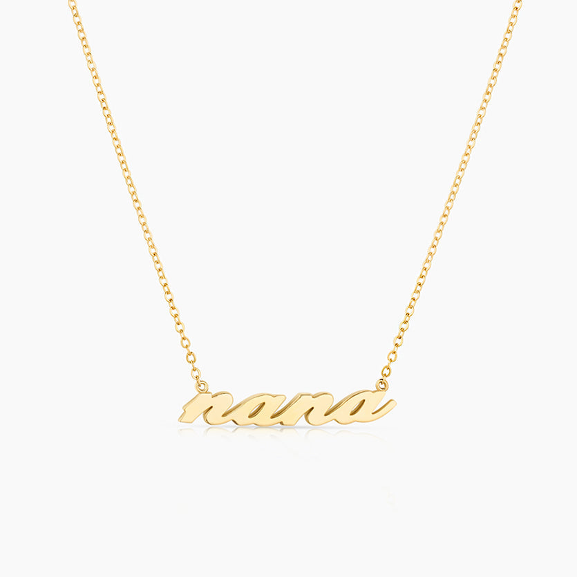 Nana Script Necklace