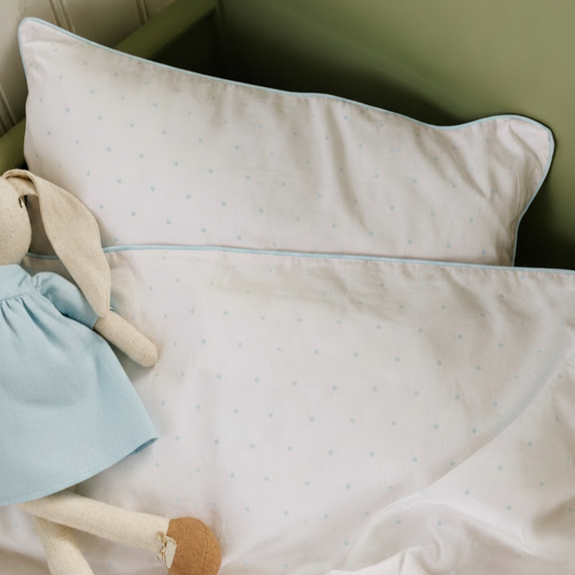 Classic Polka Dot Toddler Duvet - Blue