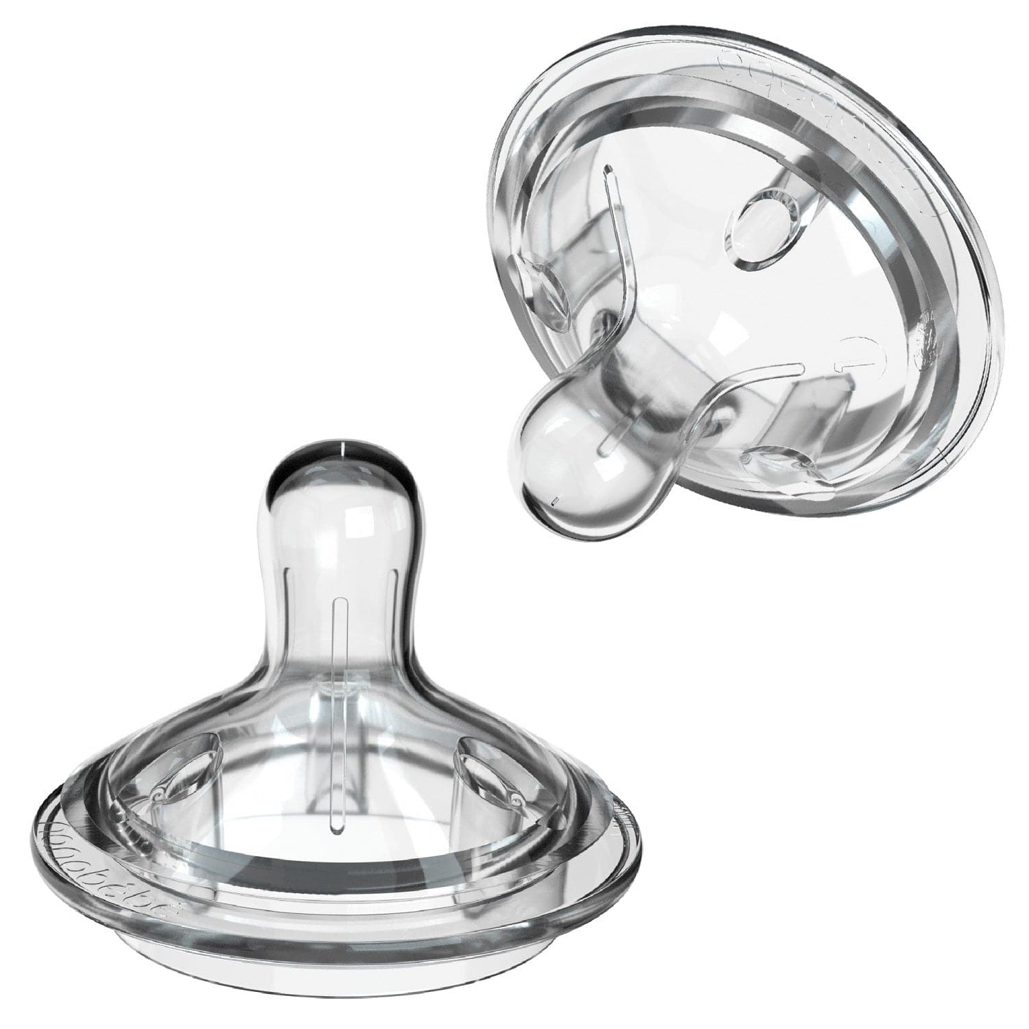 Silicone Baby Bottle Nipples, 2-pack