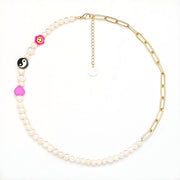 Naomi Pearl & Chain Necklace