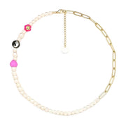 Naomi Pearl & Chain Necklace