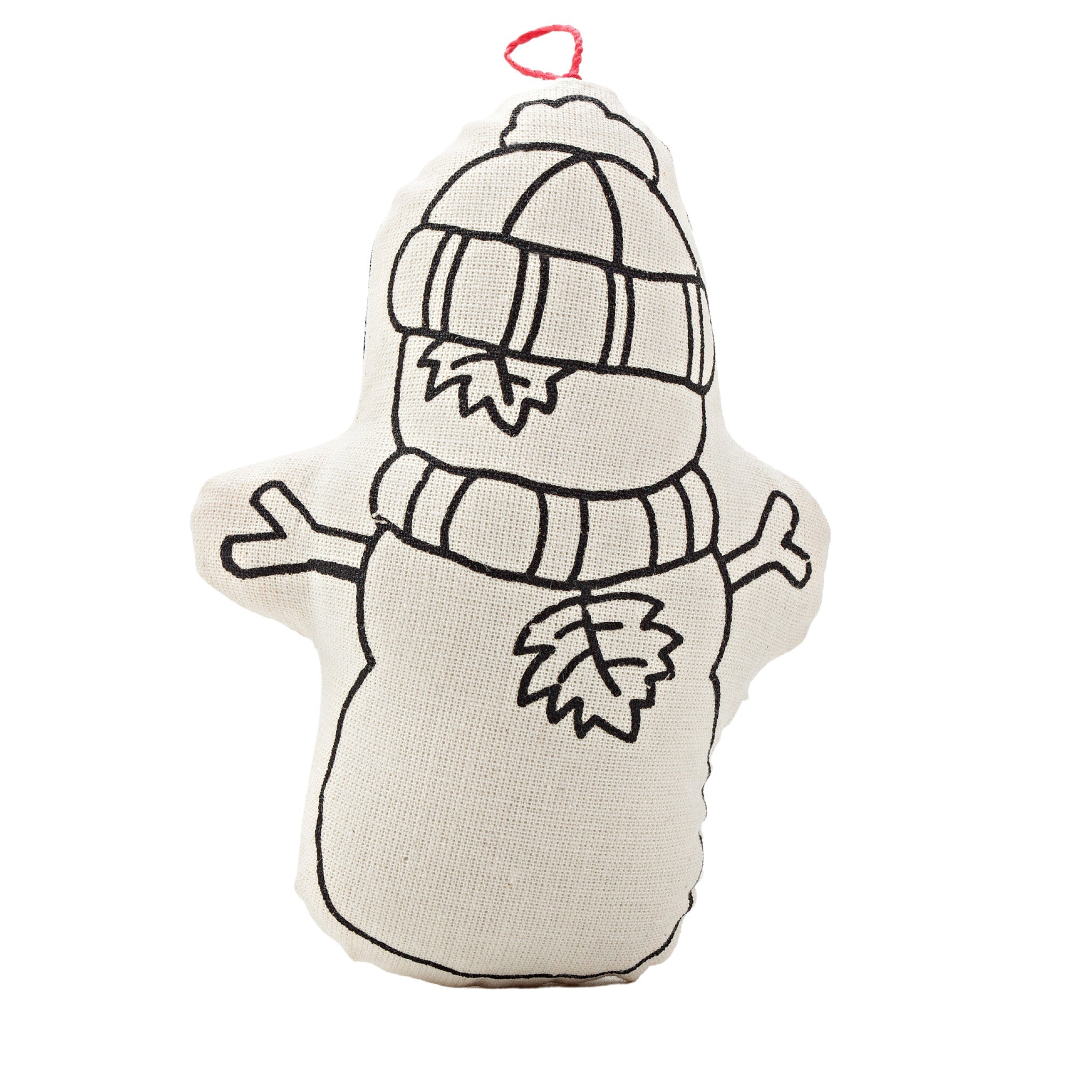 Ornaments For Coloring - Gingerbread Man And Snowman