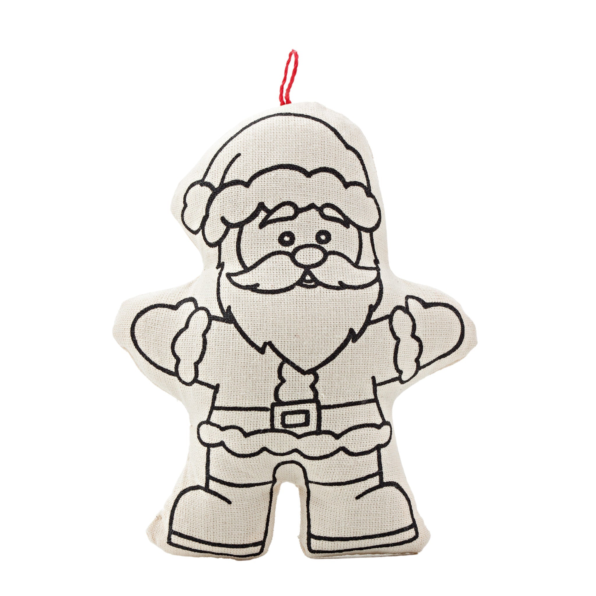 Ornaments For Coloring - Santa Klaus And Tree