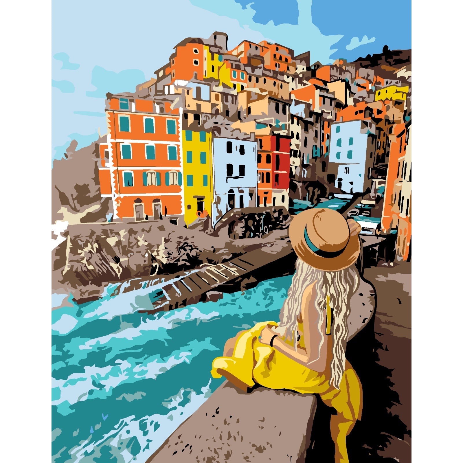 National Park. Italy – Paint By Numbers Kit | Artwille | 14x18 Inch Canvas