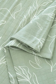 Organic Bamboo Cotton Blend Crib Sheet In Natural Oasis Willow